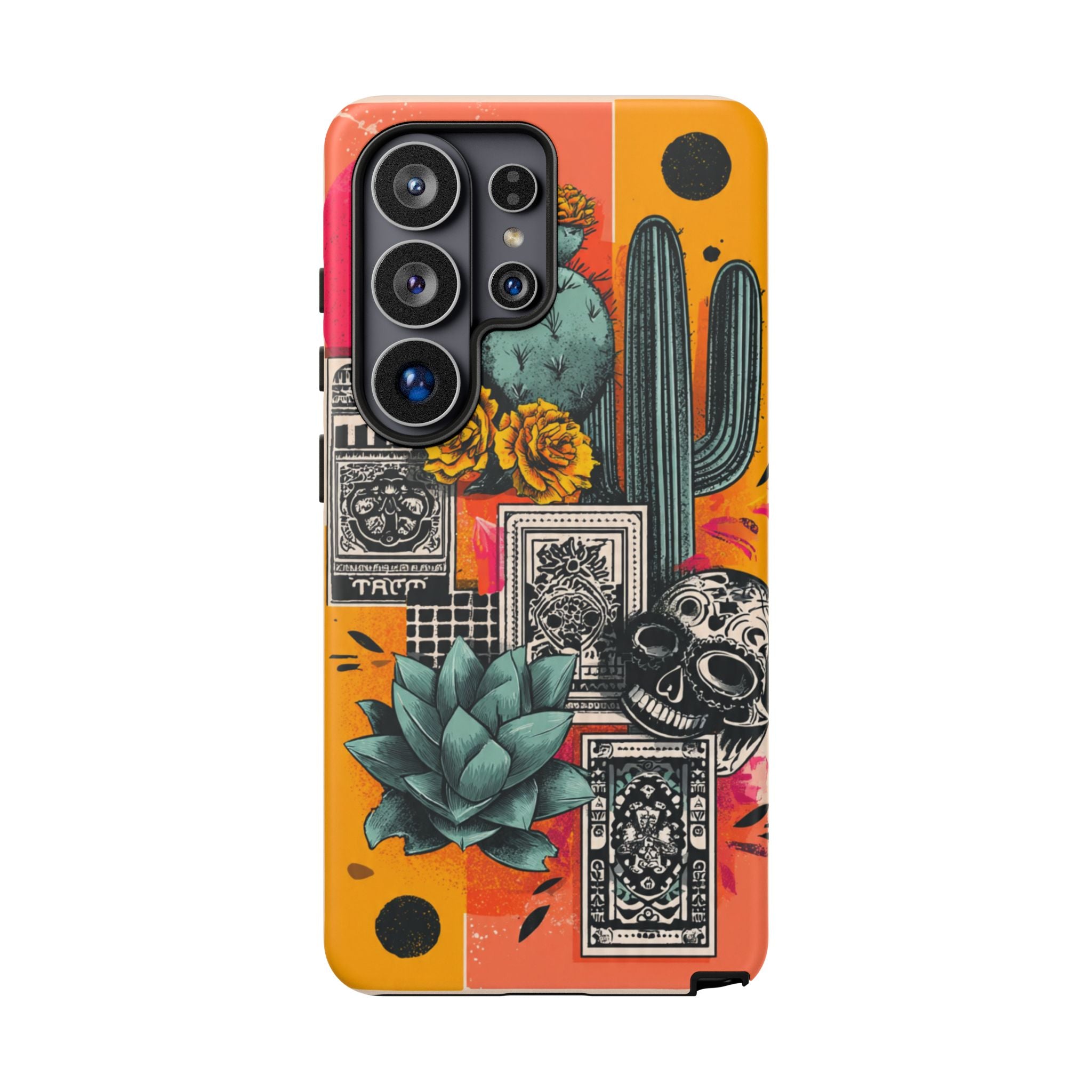 Desert Tarot Phone Case — Cactus, Succulent & Sugar Skull Protective Cover