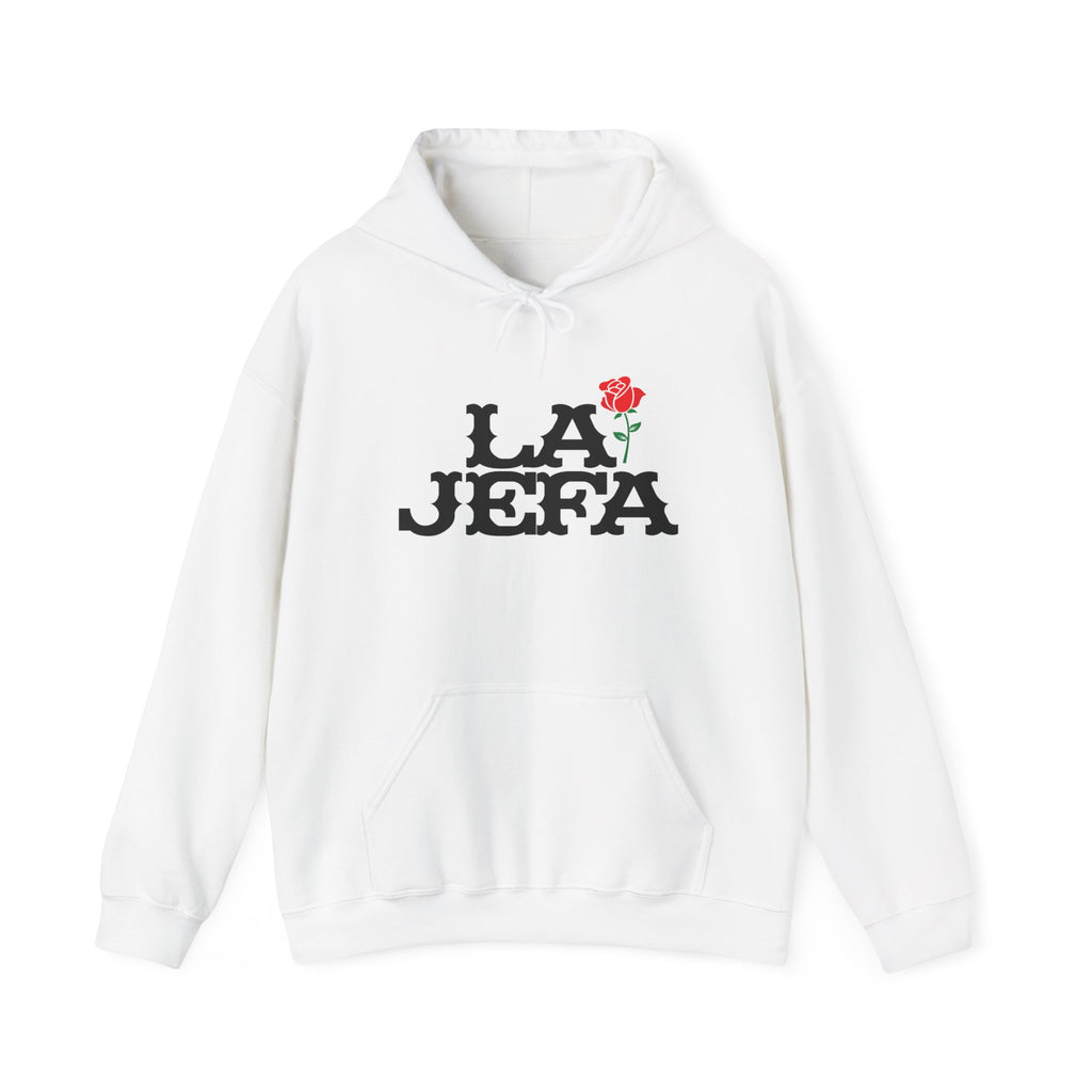 La Jefa Hoodie – Floral "La Jefa" Statement Pullover