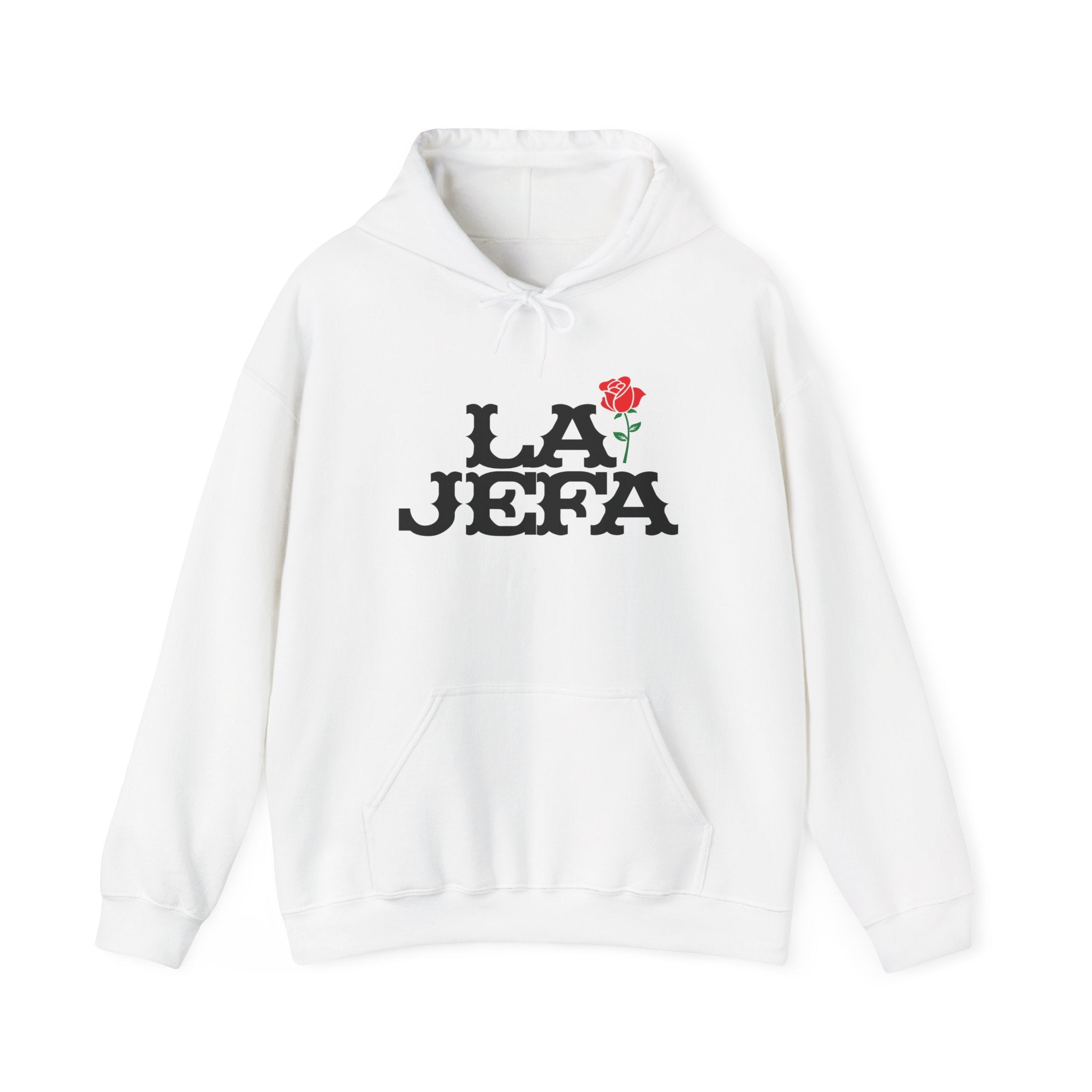 La Jefa Hoodie – Floral "La Jefa" Statement Pullover