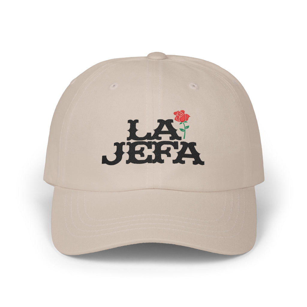 La Jefa Dad Cap – Embroidered Floral "La Jefa" Baseball Hat