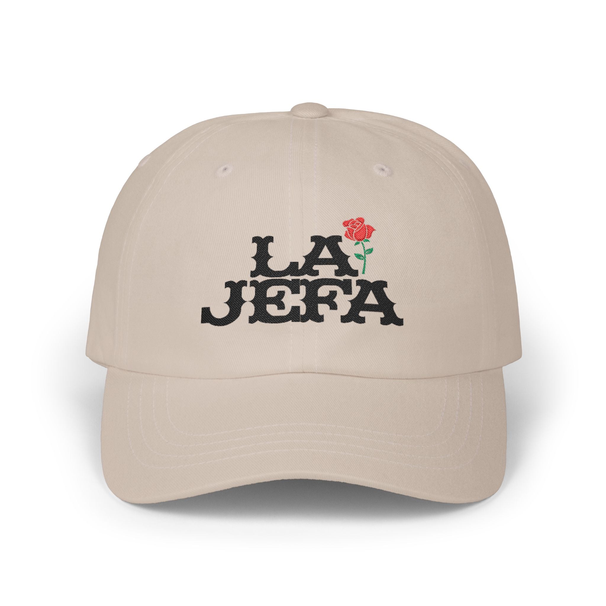 La Jefa Dad Cap – Embroidered Floral "La Jefa" Baseball Hat
