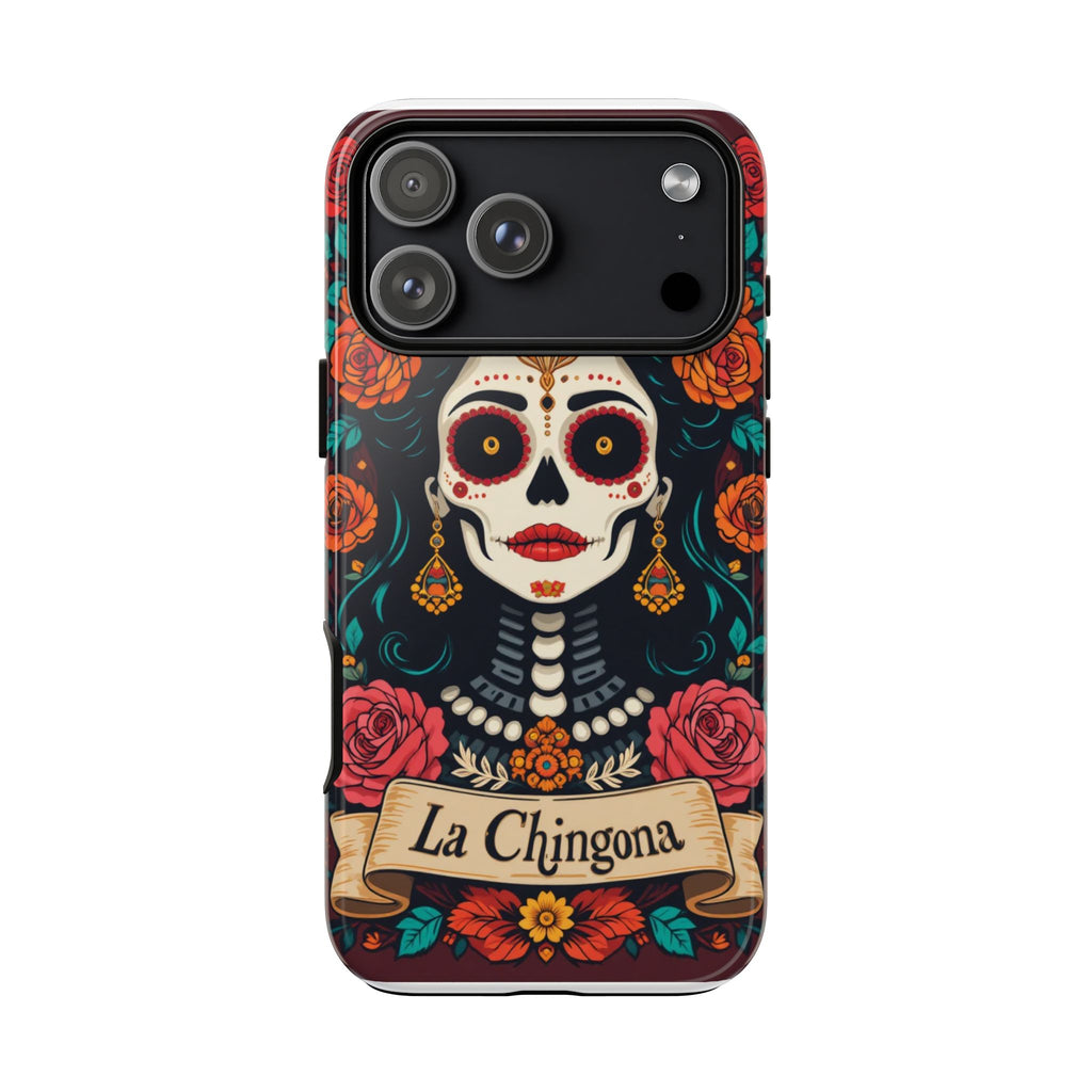 Phone Case — La Chingona Day of the Dead Sugar Skull Floral Design