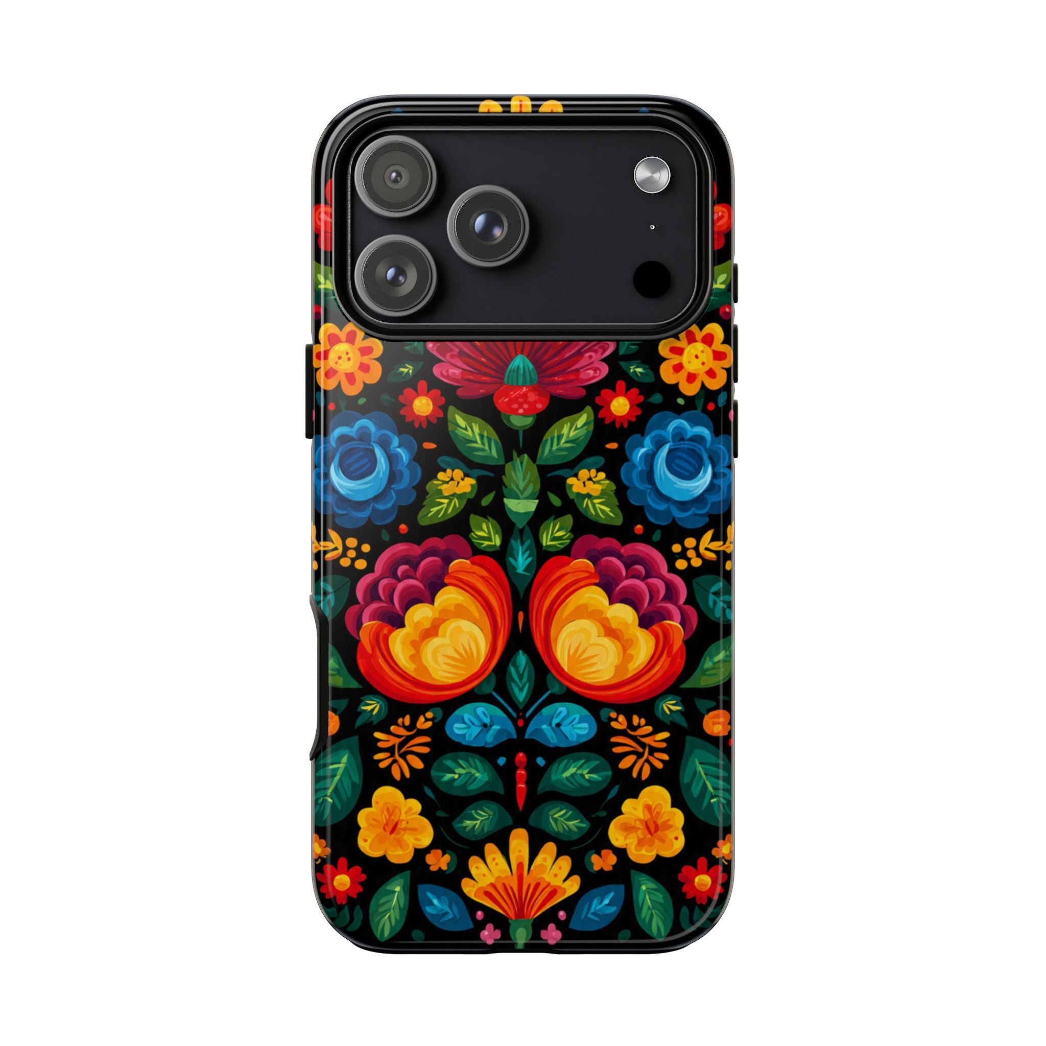 Floral Folk Art Tough Phone Case — Colorful Protective iPhone Cover