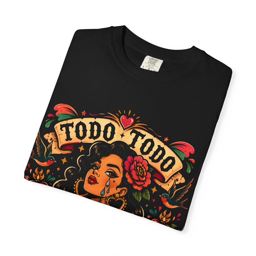 Todo Todo Bien Ya Lloré T-Shirt — Vibrant Latinx Floral Graphic Tee
