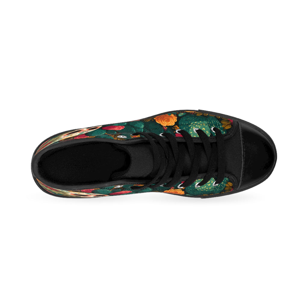 Day of the Dead Floral Skull Women's Sneakers