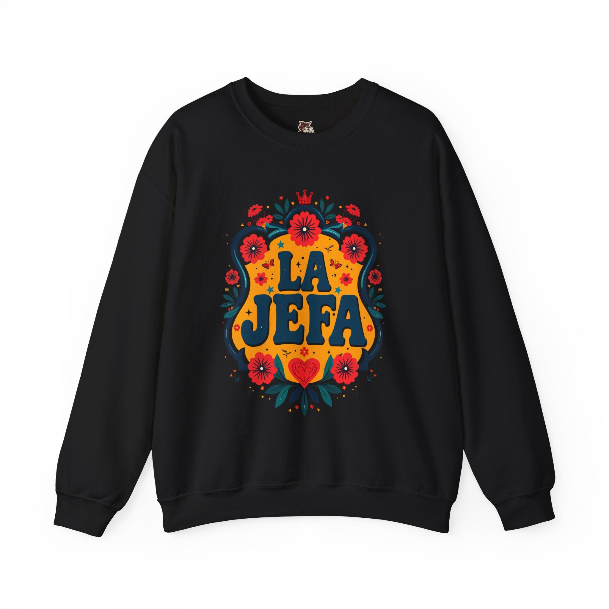 Crewneck Sweatshirt — "La Jefa" Floral Graphic