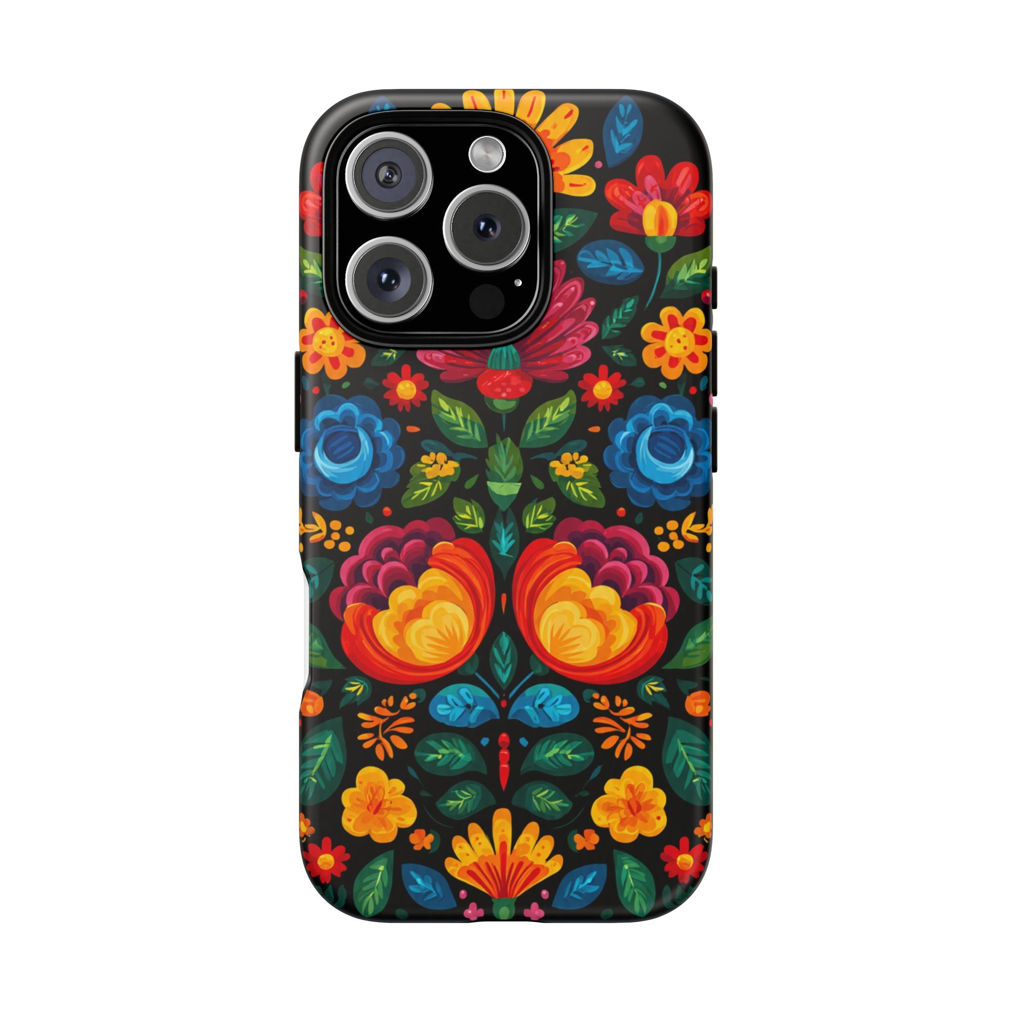 Floral Folk Art Tough Phone Case — Colorful Protective iPhone Cover