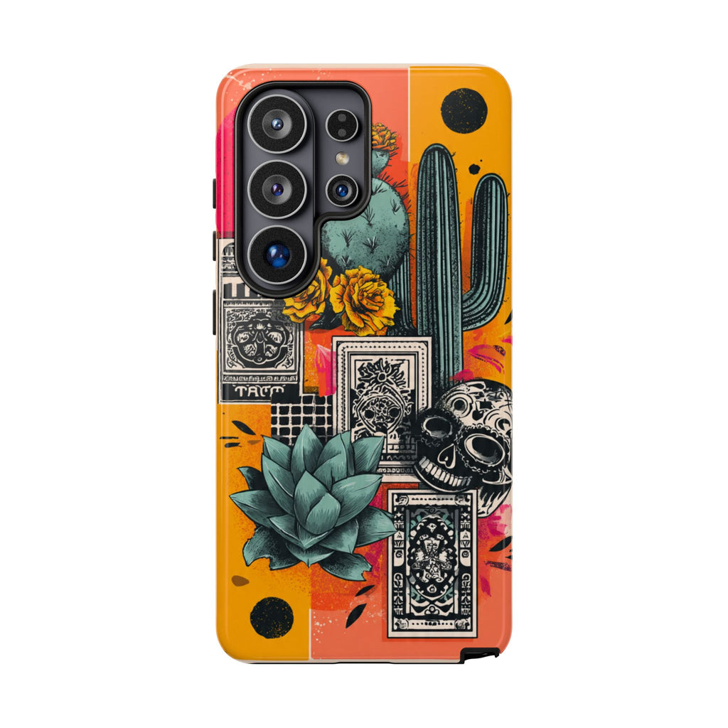 Desert Tarot Phone Case — Cactus, Succulent & Sugar Skull Protective Cover