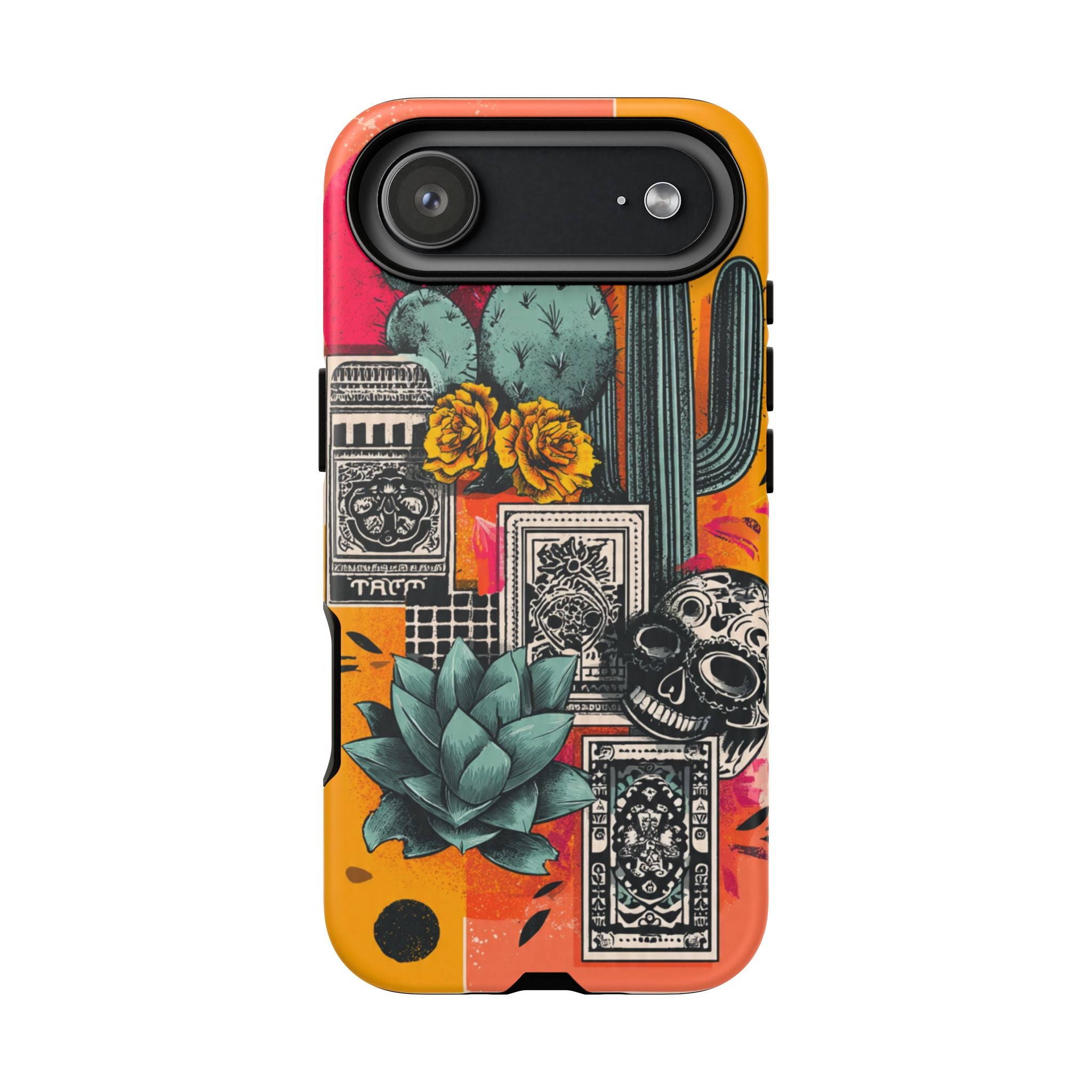 Desert Tarot Phone Case — Cactus, Succulent & Sugar Skull Protective Cover