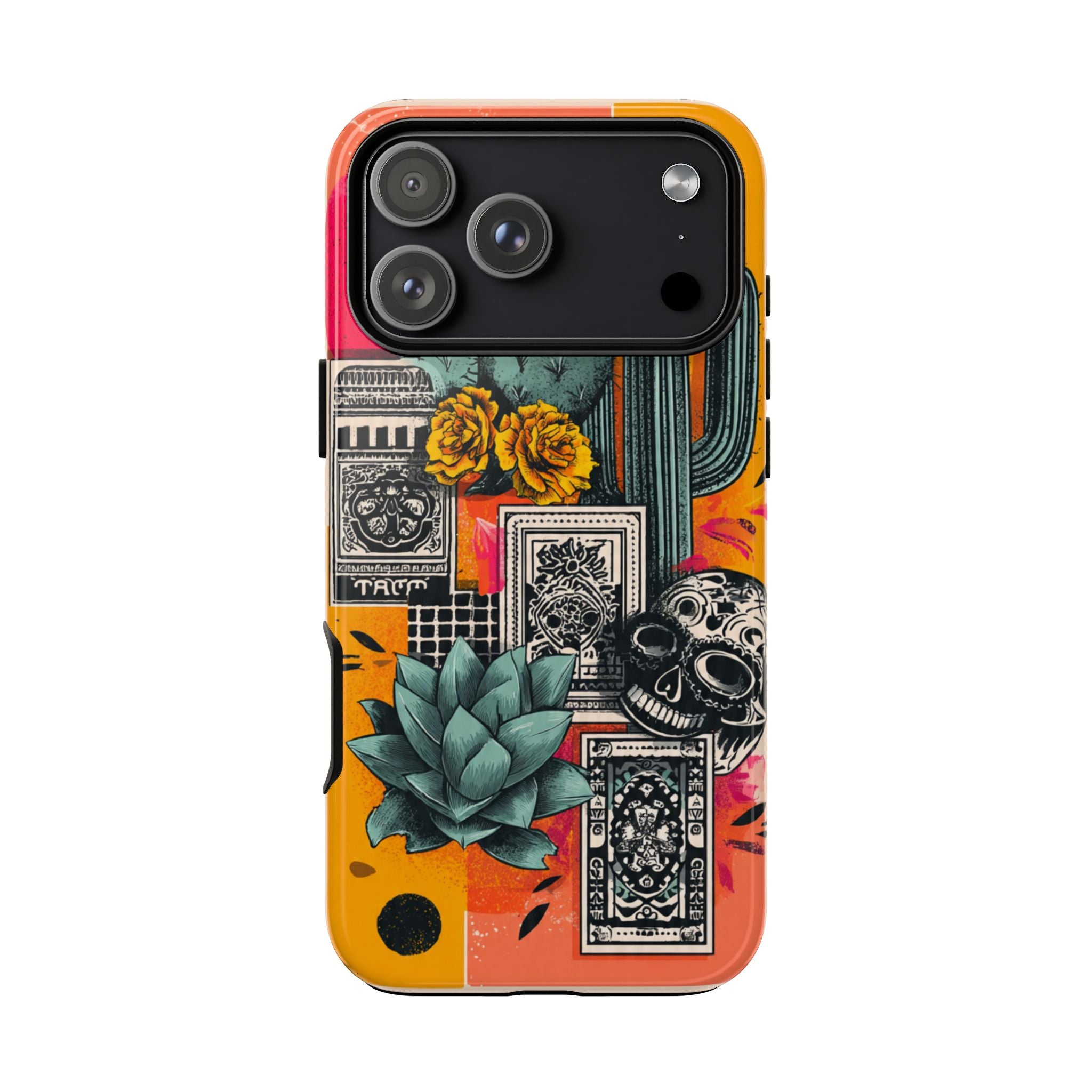Desert Tarot Phone Case — Cactus, Succulent & Sugar Skull Protective Cover