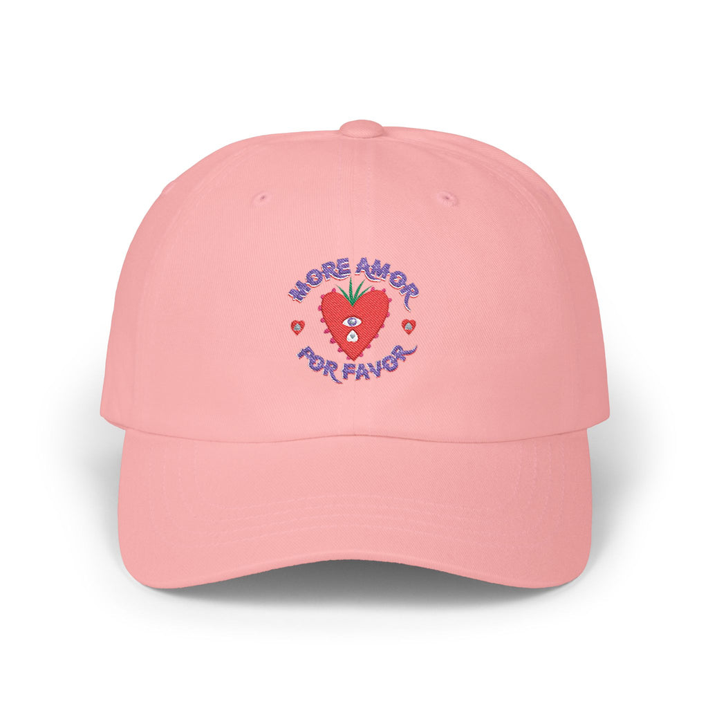 Dad Cap – "Made with Love" Heart Embroidered White Baseball Hat