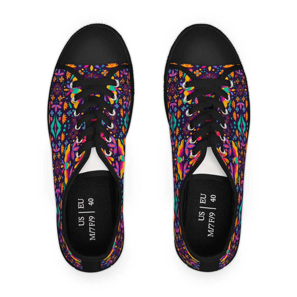 Low Top Sneakers — Colorful Boho Kaleidoscope Pattern for Women
