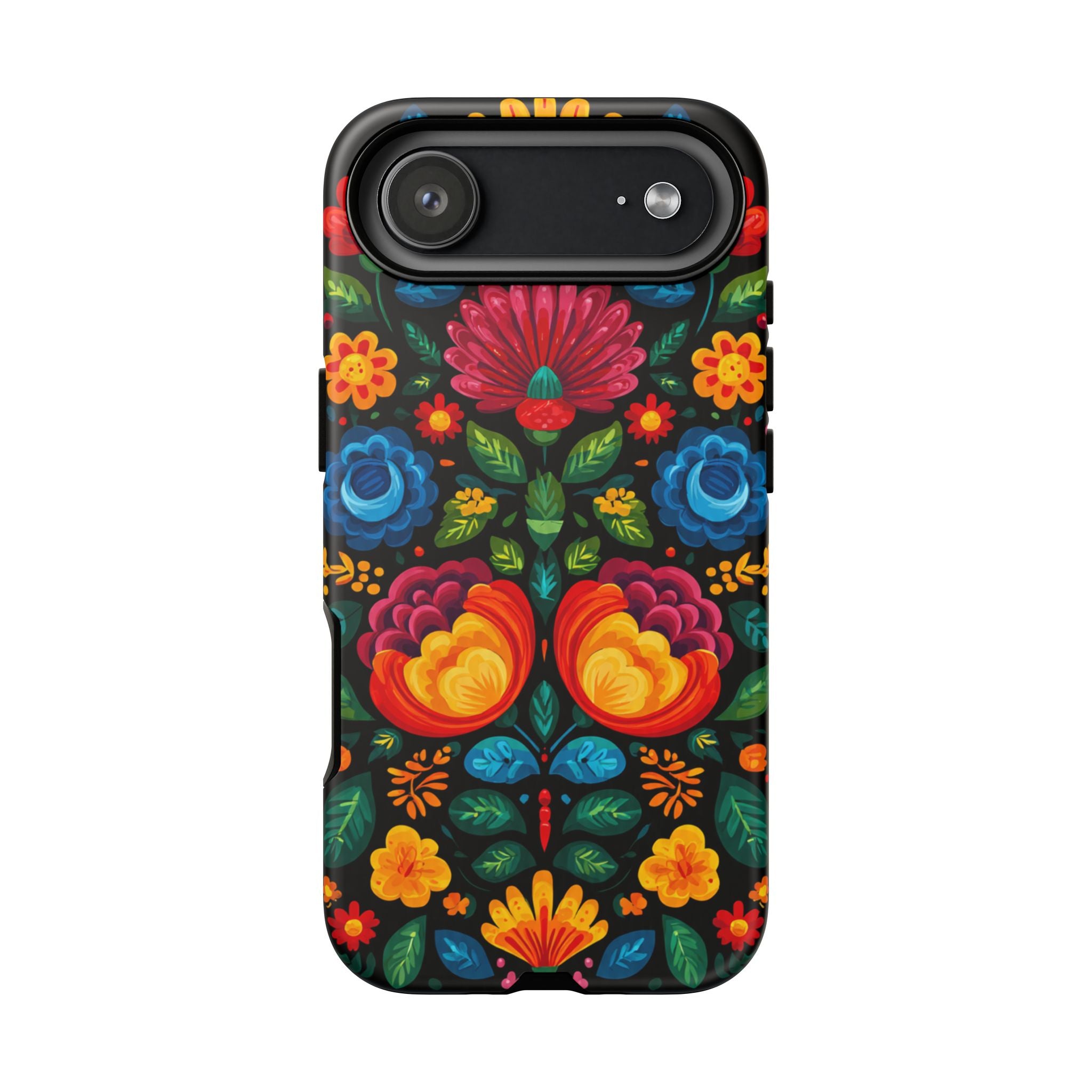 Floral Folk Art Tough Phone Case — Colorful Protective iPhone Cover