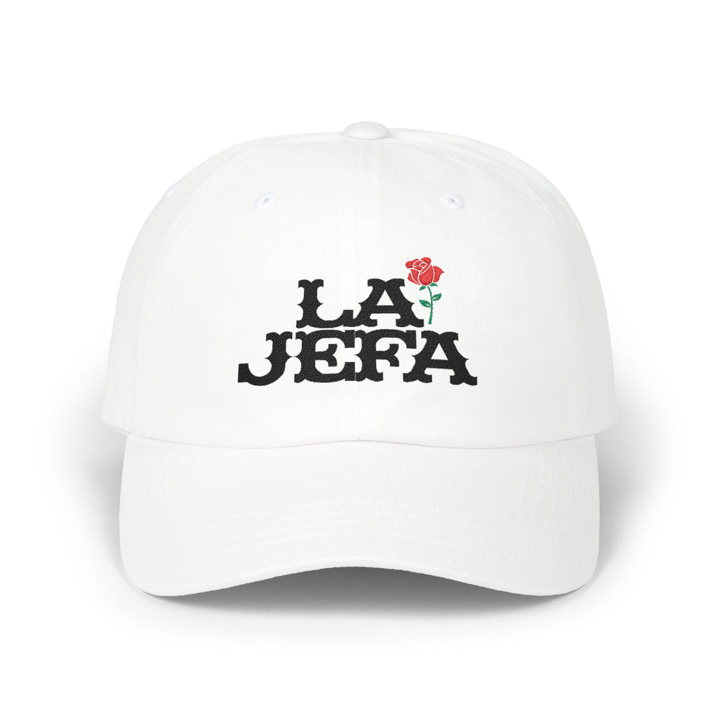 La Jefa Dad Cap – Embroidered Floral "La Jefa" Baseball Hat