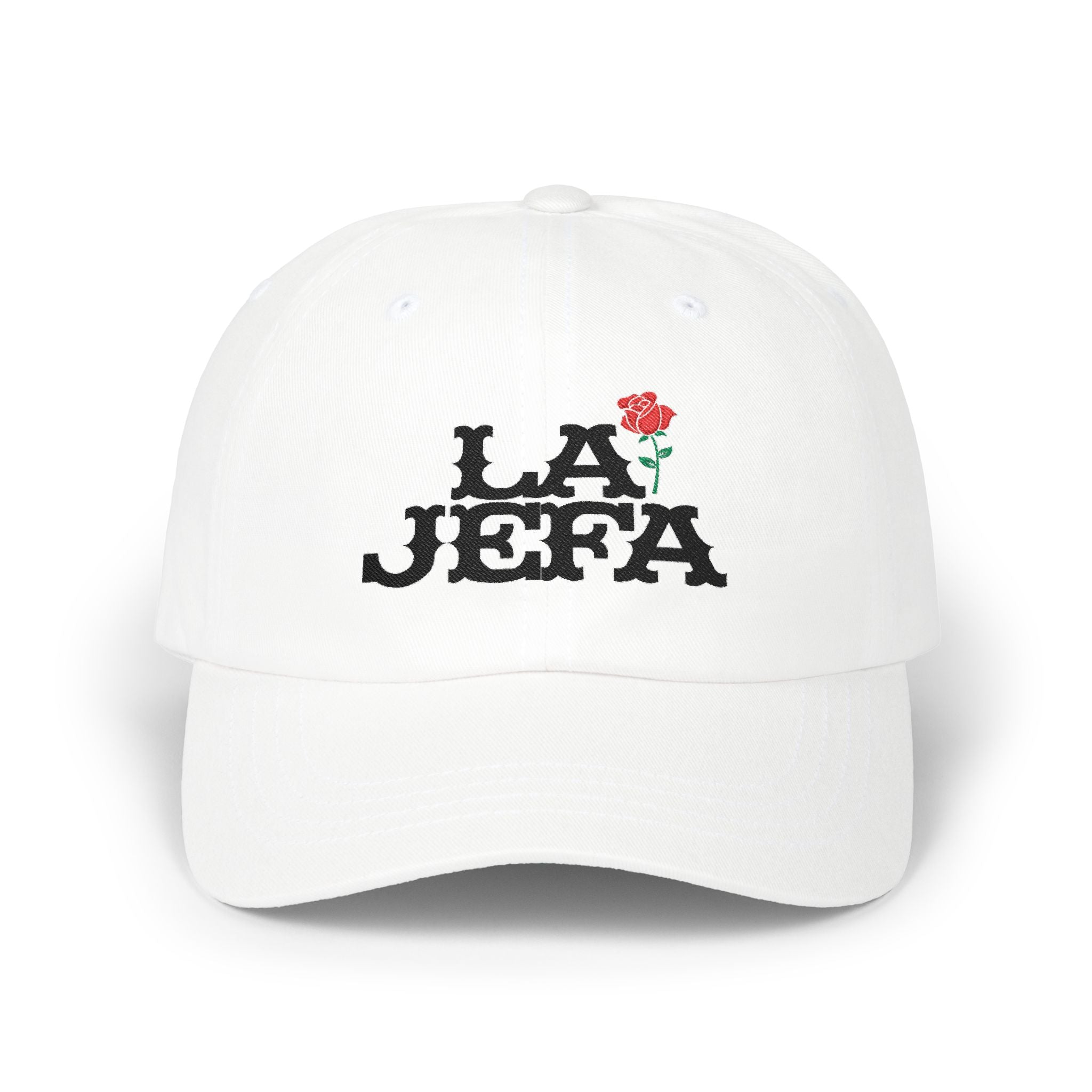 La Jefa Dad Cap – Embroidered Floral "La Jefa" Baseball Hat