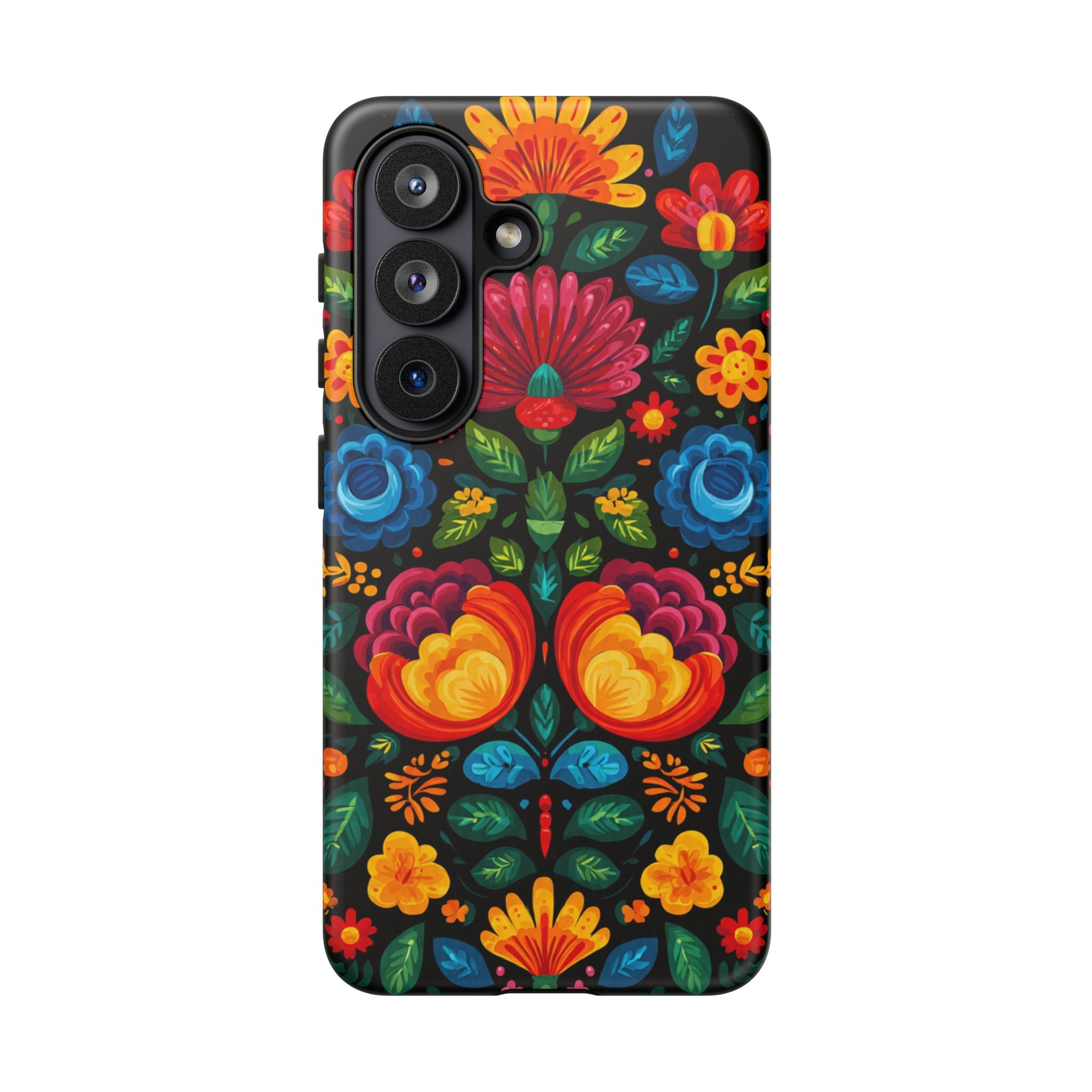 Floral Folk Art Tough Phone Case — Colorful Protective iPhone Cover