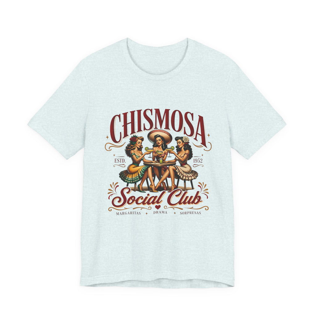 Chismosa Social Club mustard tee - retro margarita gossip Latina graphic tee gift