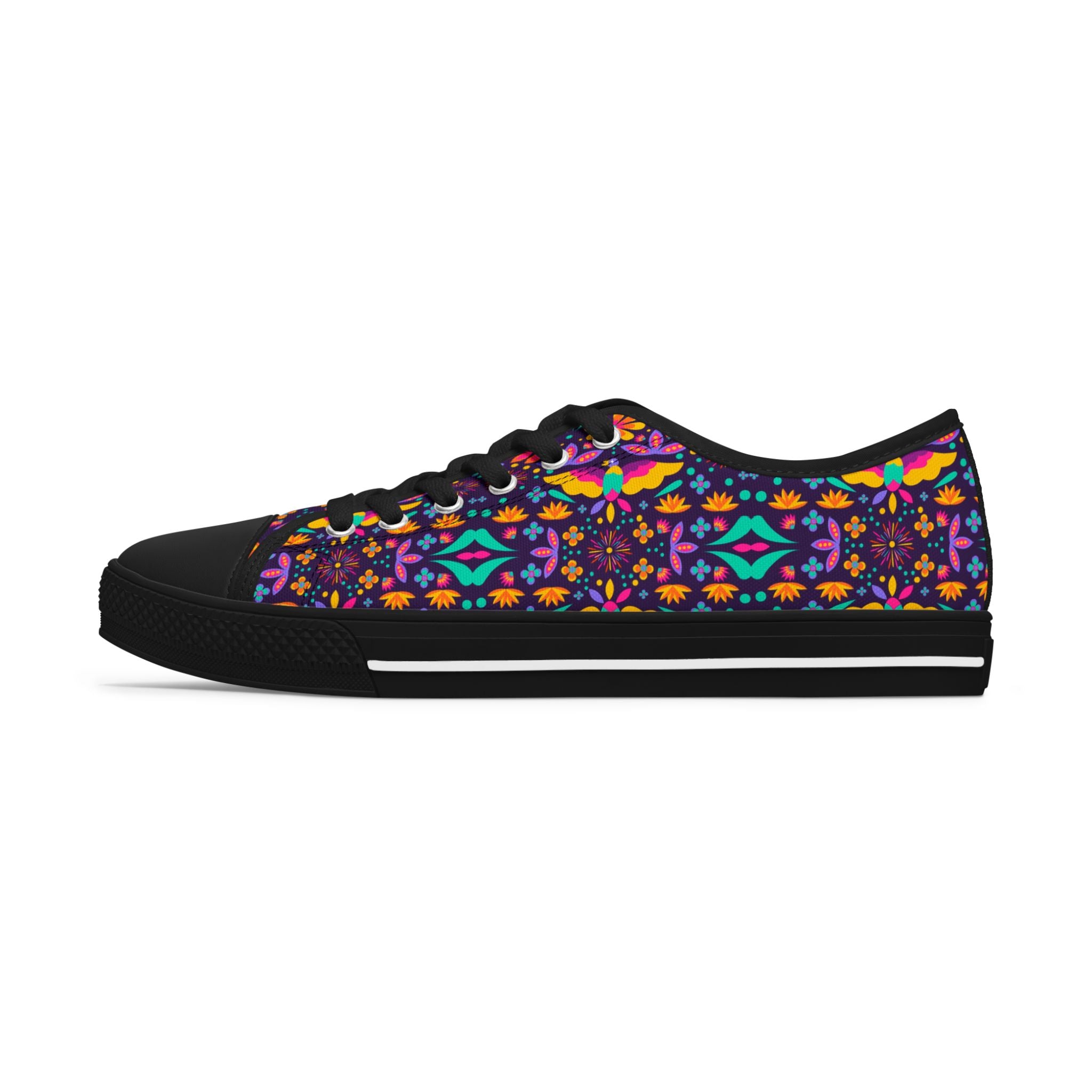 Low Top Sneakers — Colorful Boho Kaleidoscope Pattern for Women