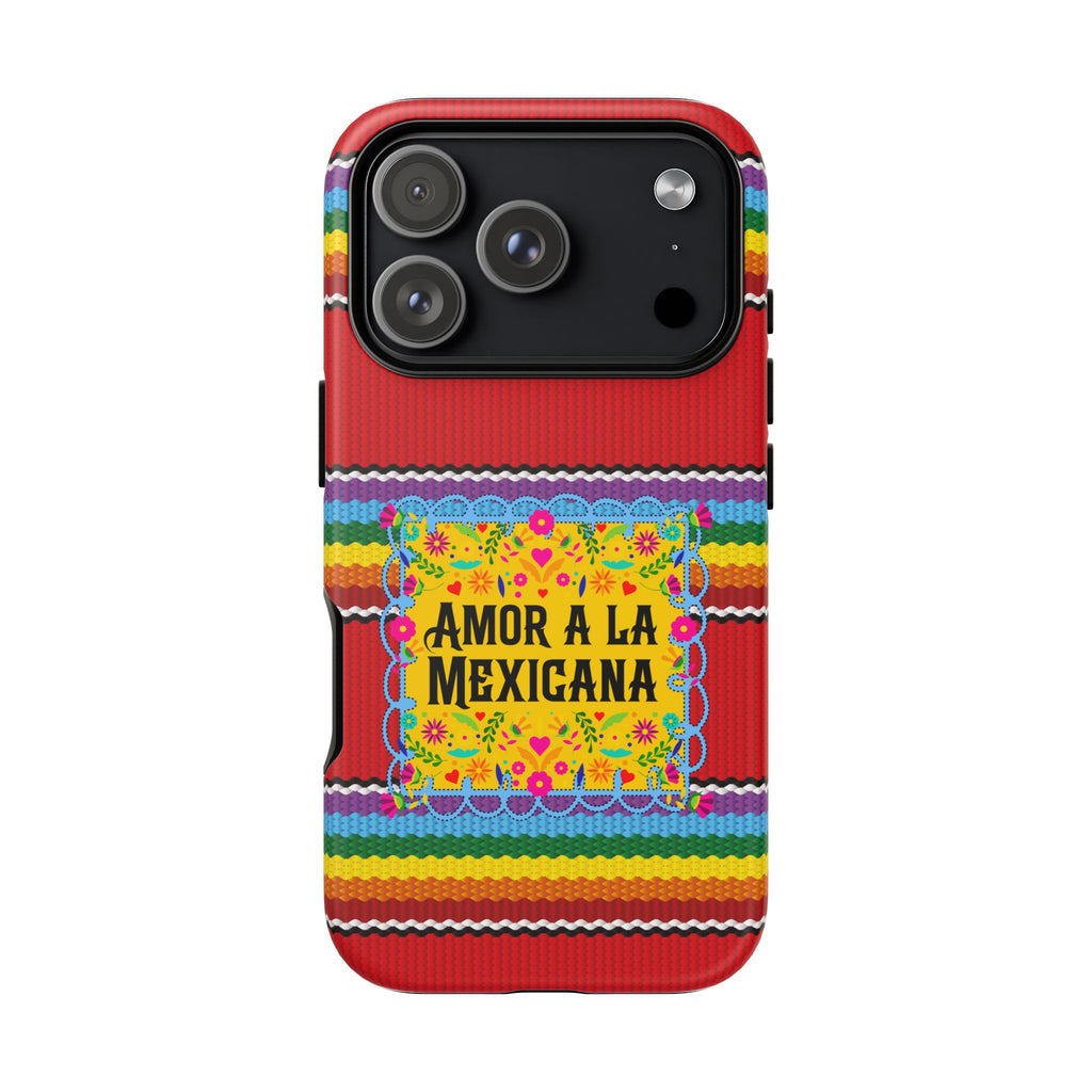 Phone Case — 'Amor a la Mexicana' Colorful Mexican Serape Design