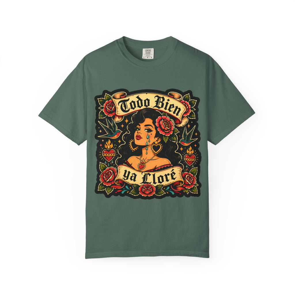 T-Shirt — 'Todo Bien Ya Flore' Floral Retro Latina Tee