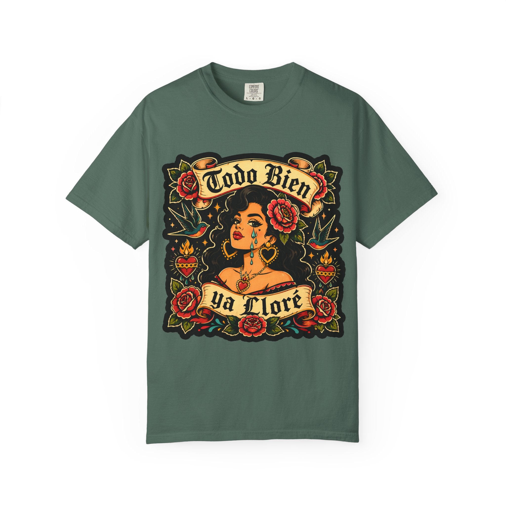 T-Shirt — 'Todo Bien Ya Flore' Floral Retro Latina Tee