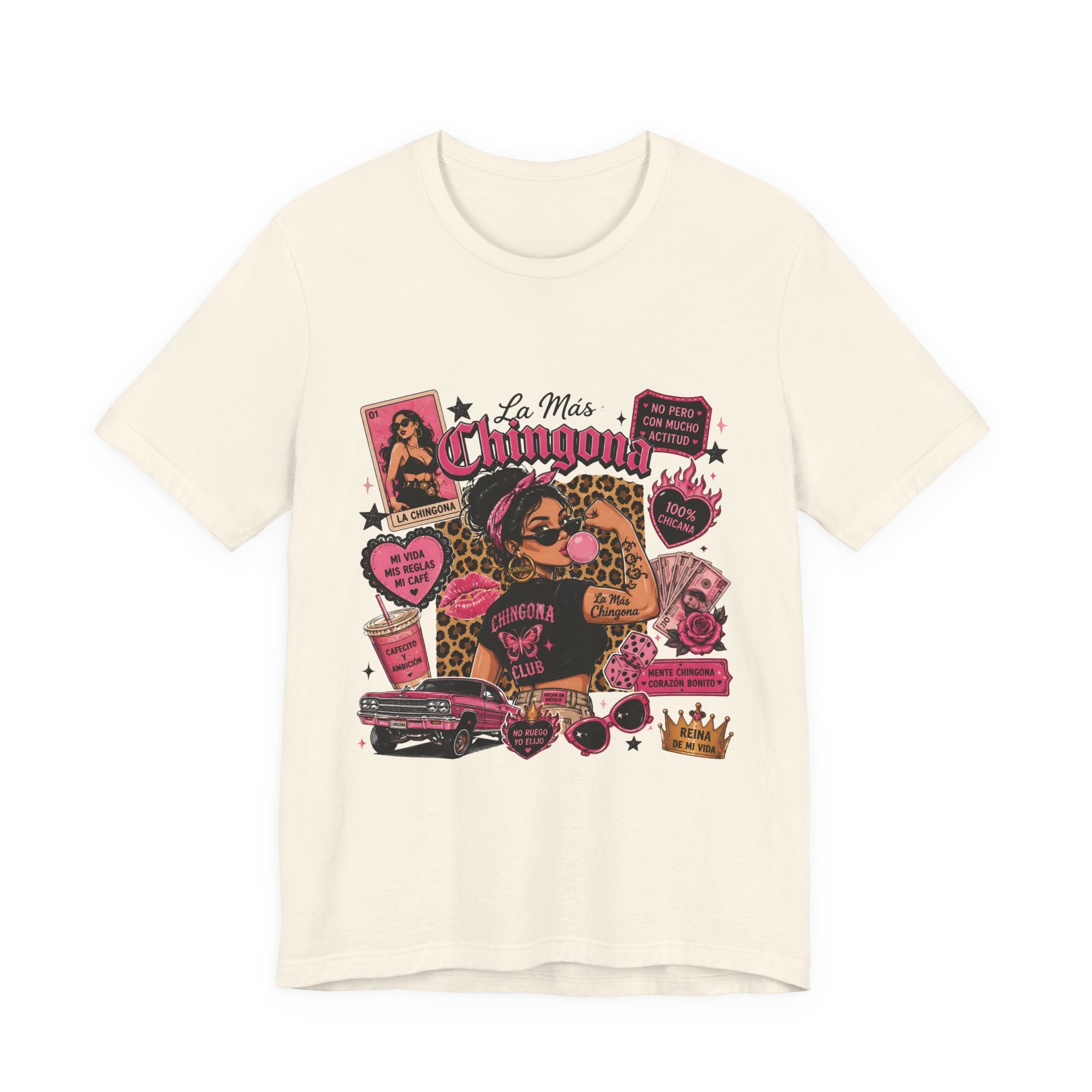 La Más Chingona Graphic Tee — Latina Pride Vintage Lowrider Design