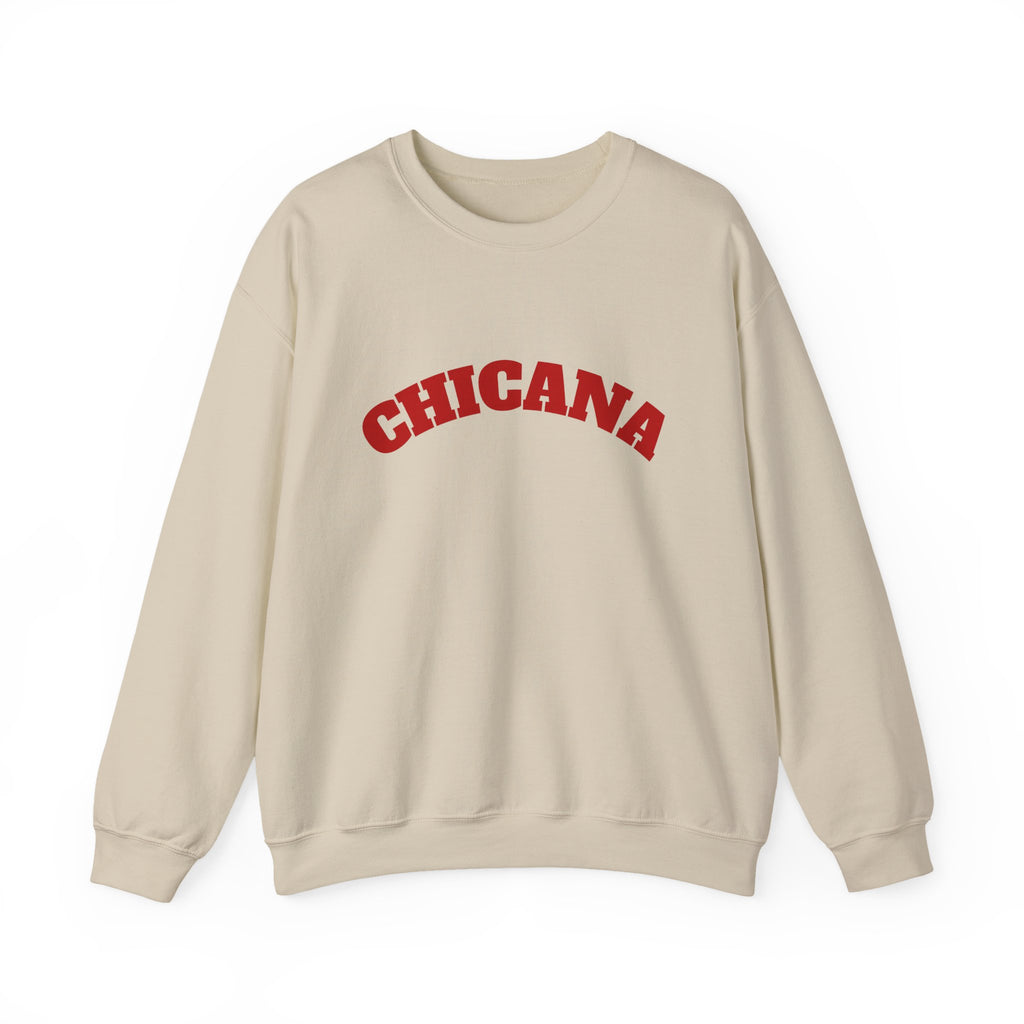 Chicana Crewneck Sweatshirt — La Chicana Vintage Rose Graphic