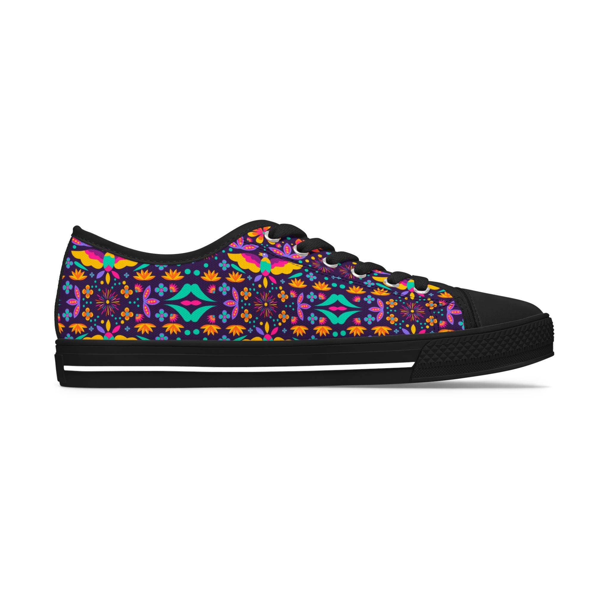 Low Top Sneakers — Colorful Boho Kaleidoscope Pattern for Women