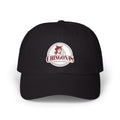 Dad Cap with Vintage Hound Logo — White Classic Baseball Hat