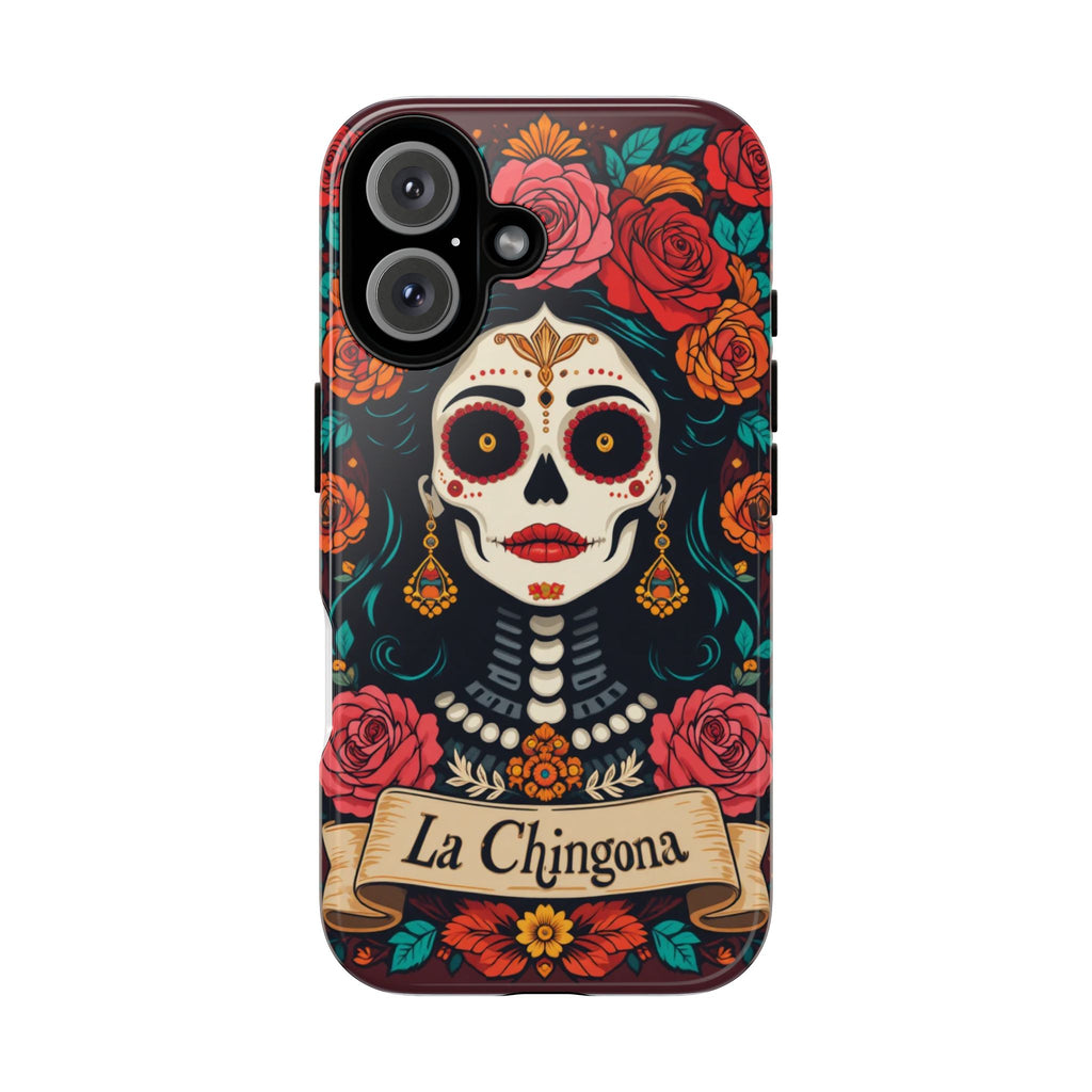 Phone Case — La Chingona Day of the Dead Sugar Skull Floral Design