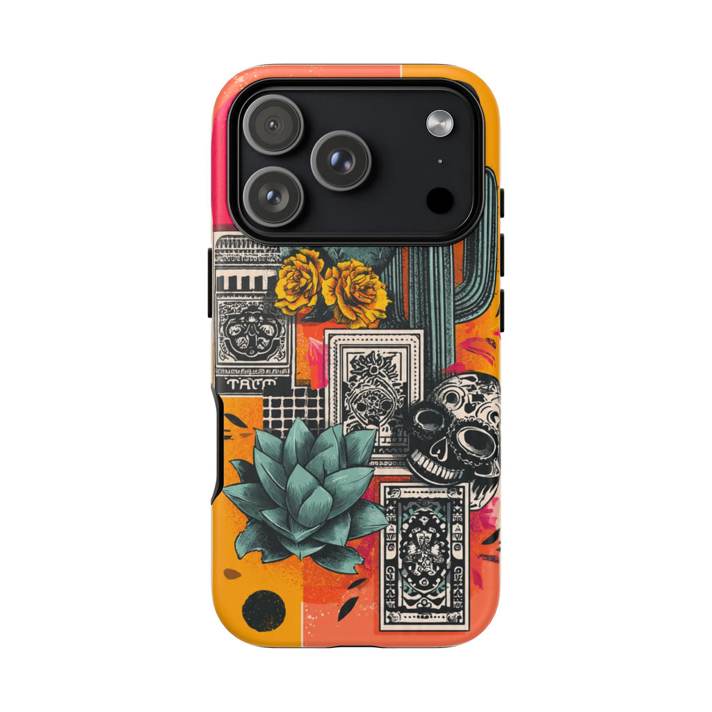 Desert Tarot Phone Case — Cactus, Succulent & Sugar Skull Protective Cover