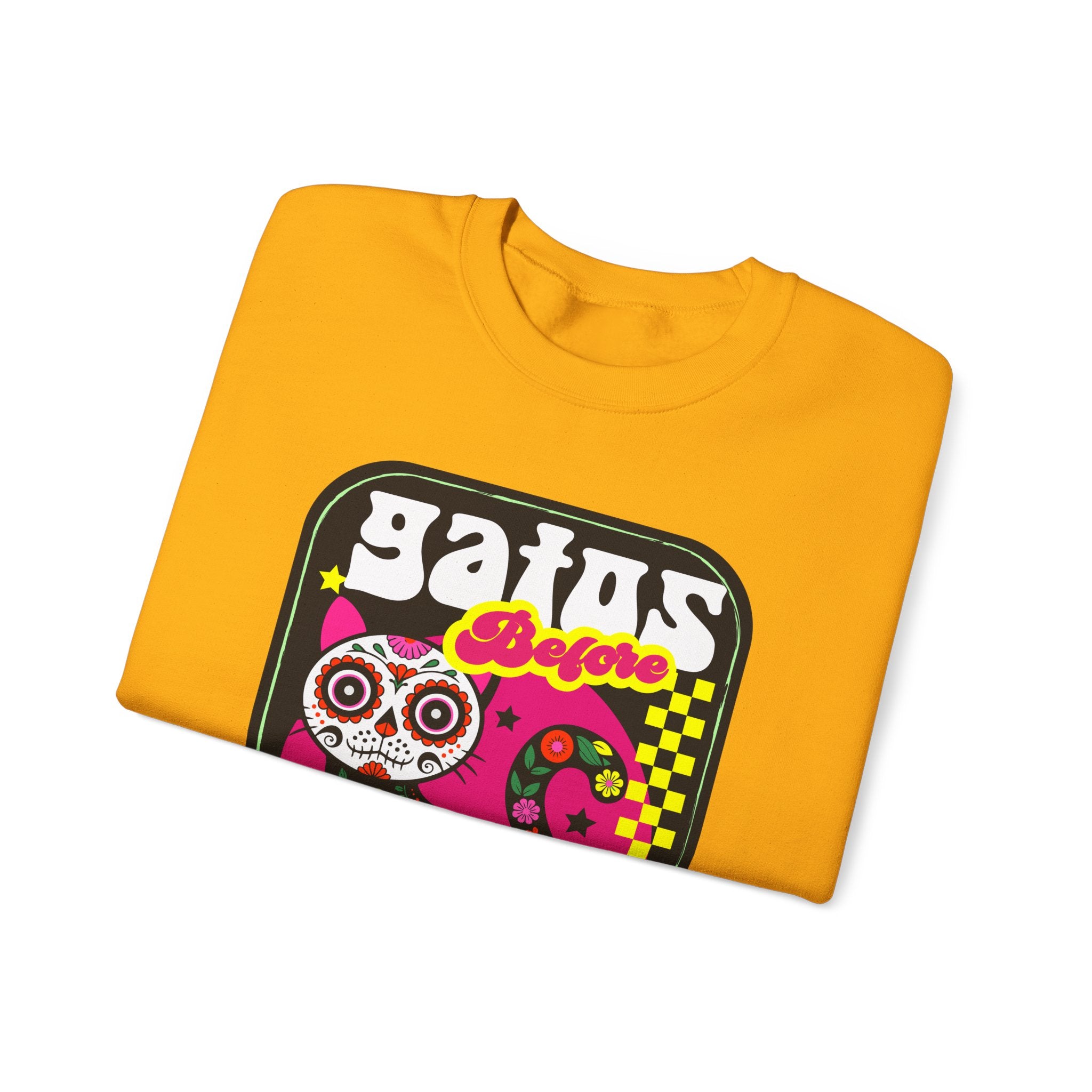 Gatos Vatos Day of the Dead Cat Crewneck Sweatshirt