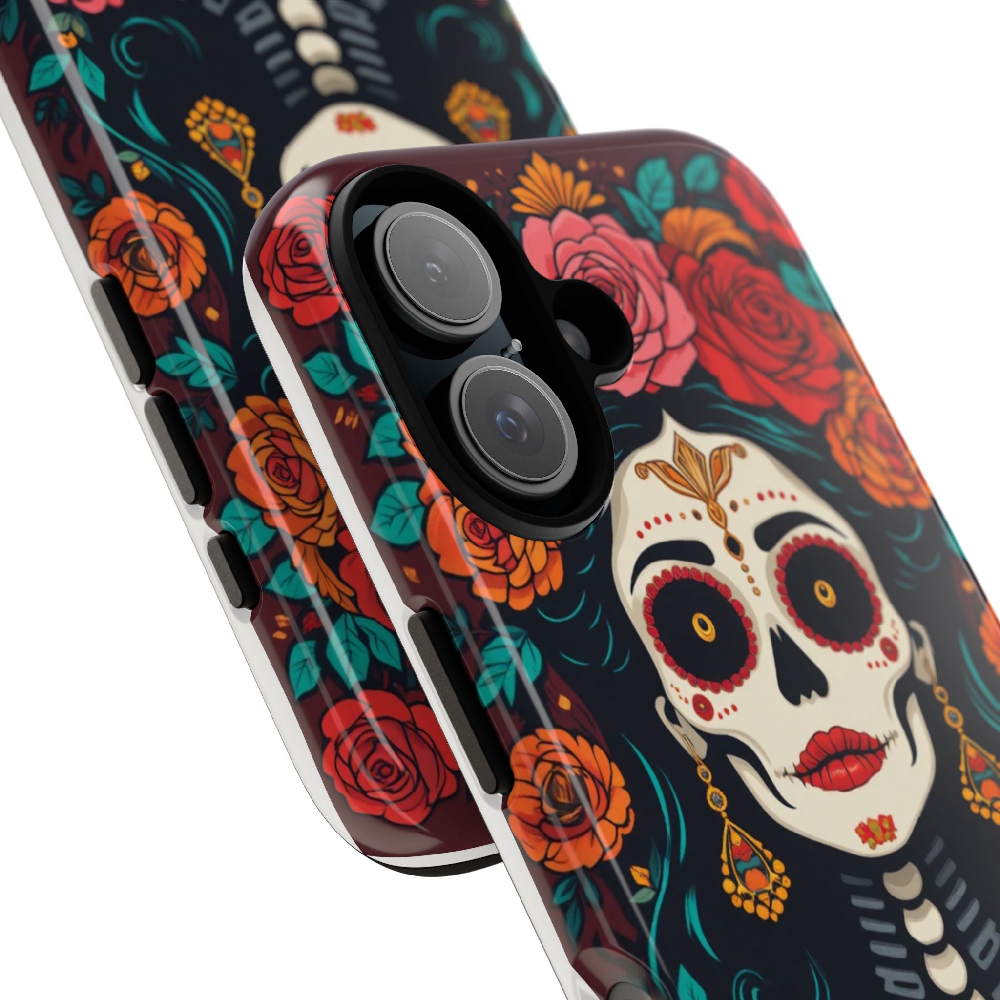 Phone Case — La Chingona Day of the Dead Sugar Skull Floral Design