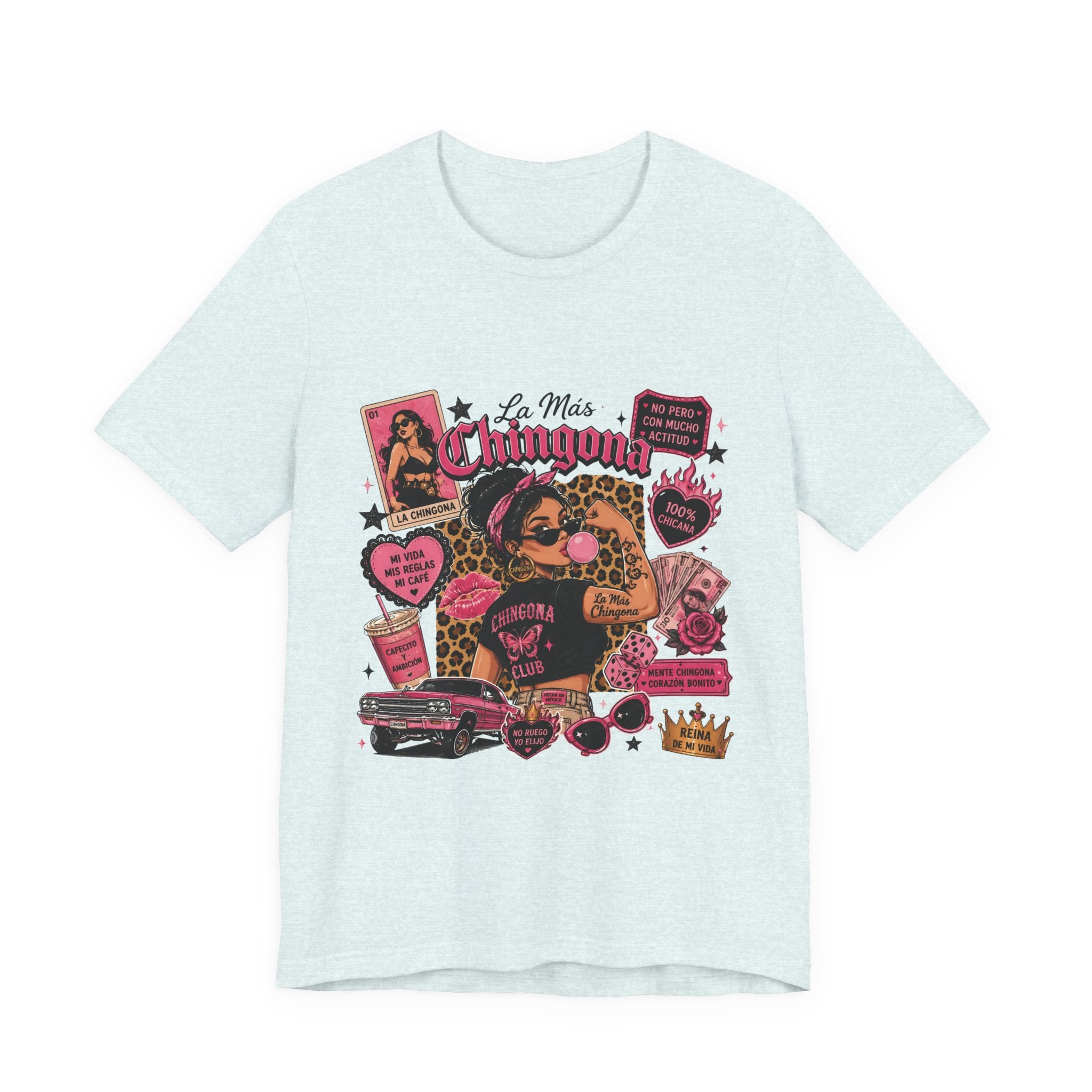 La Más Chingona Graphic Tee — Latina Pride Vintage Lowrider Design