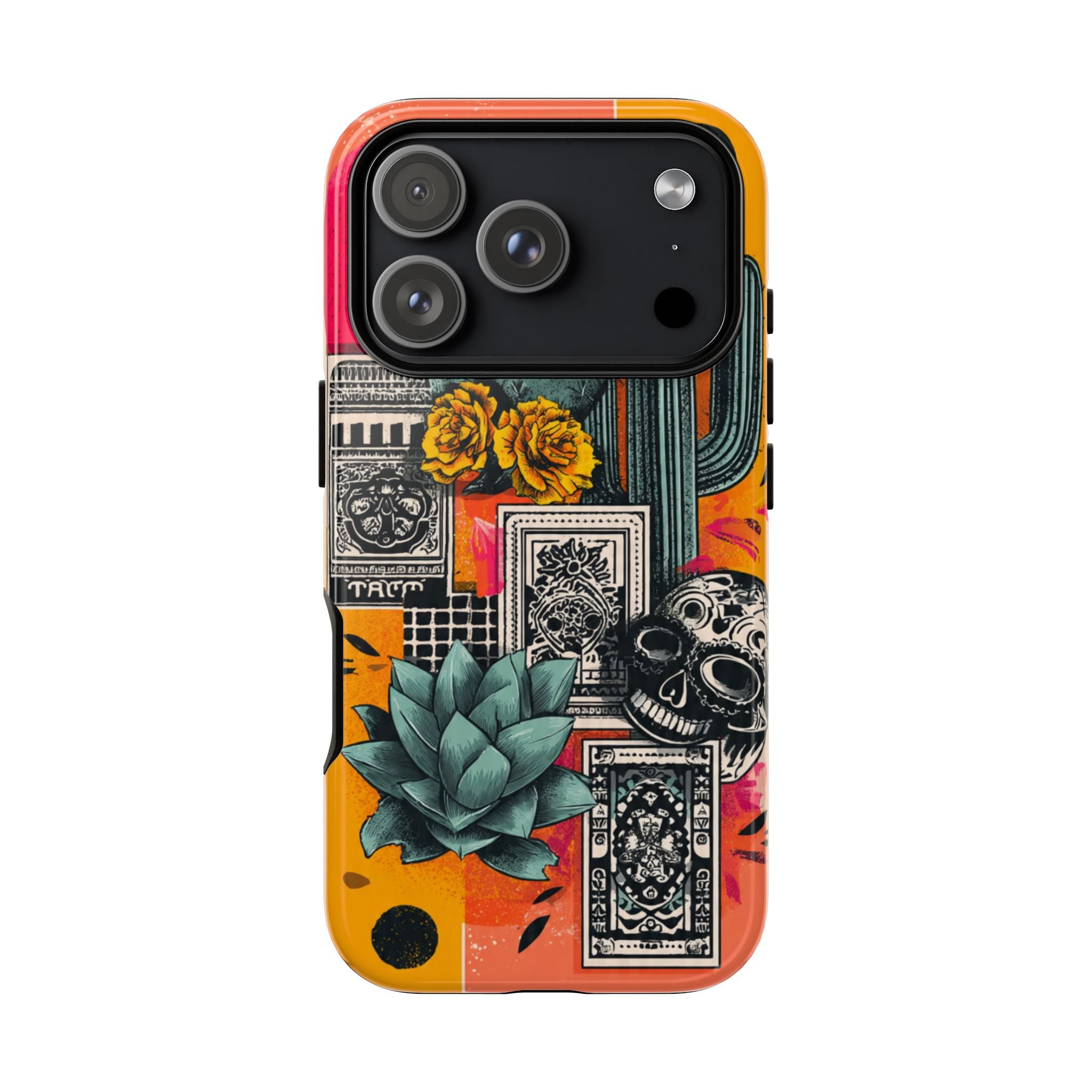 Desert Tarot Phone Case — Cactus, Succulent & Sugar Skull Protective Cover