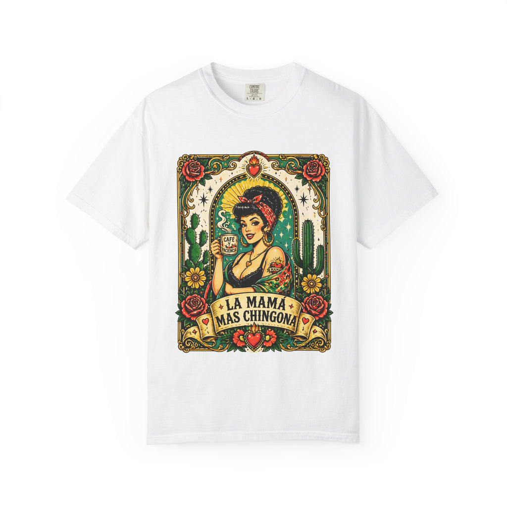 La Mama Más Chingona T-Shirt — Vintage Mexican Lotería Style Graphic Tee