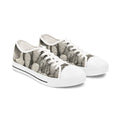 Low Top Sneakers — Monochrome Cactus Botanical Print Women's Sneakers