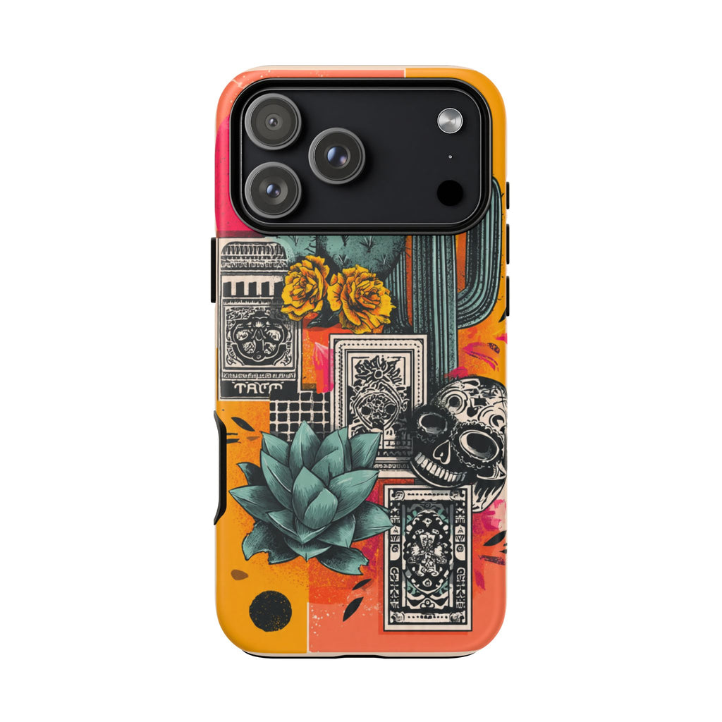 Desert Tarot Phone Case — Cactus, Succulent & Sugar Skull Protective Cover