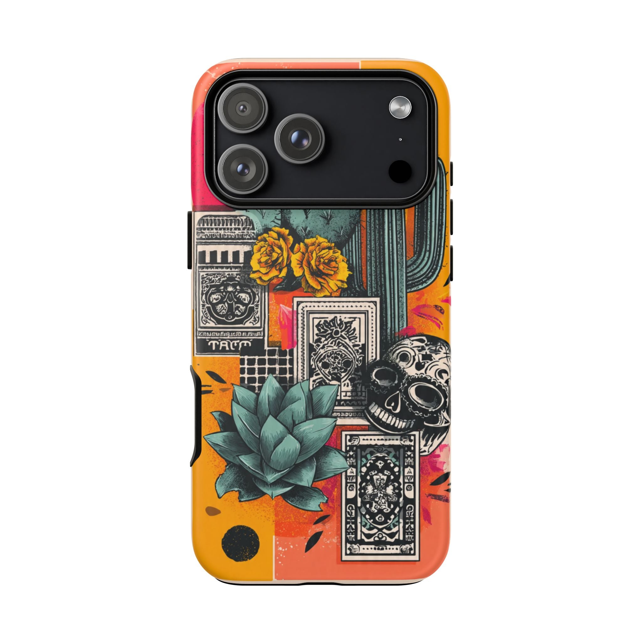 Desert Tarot Phone Case — Cactus, Succulent & Sugar Skull Protective Cover