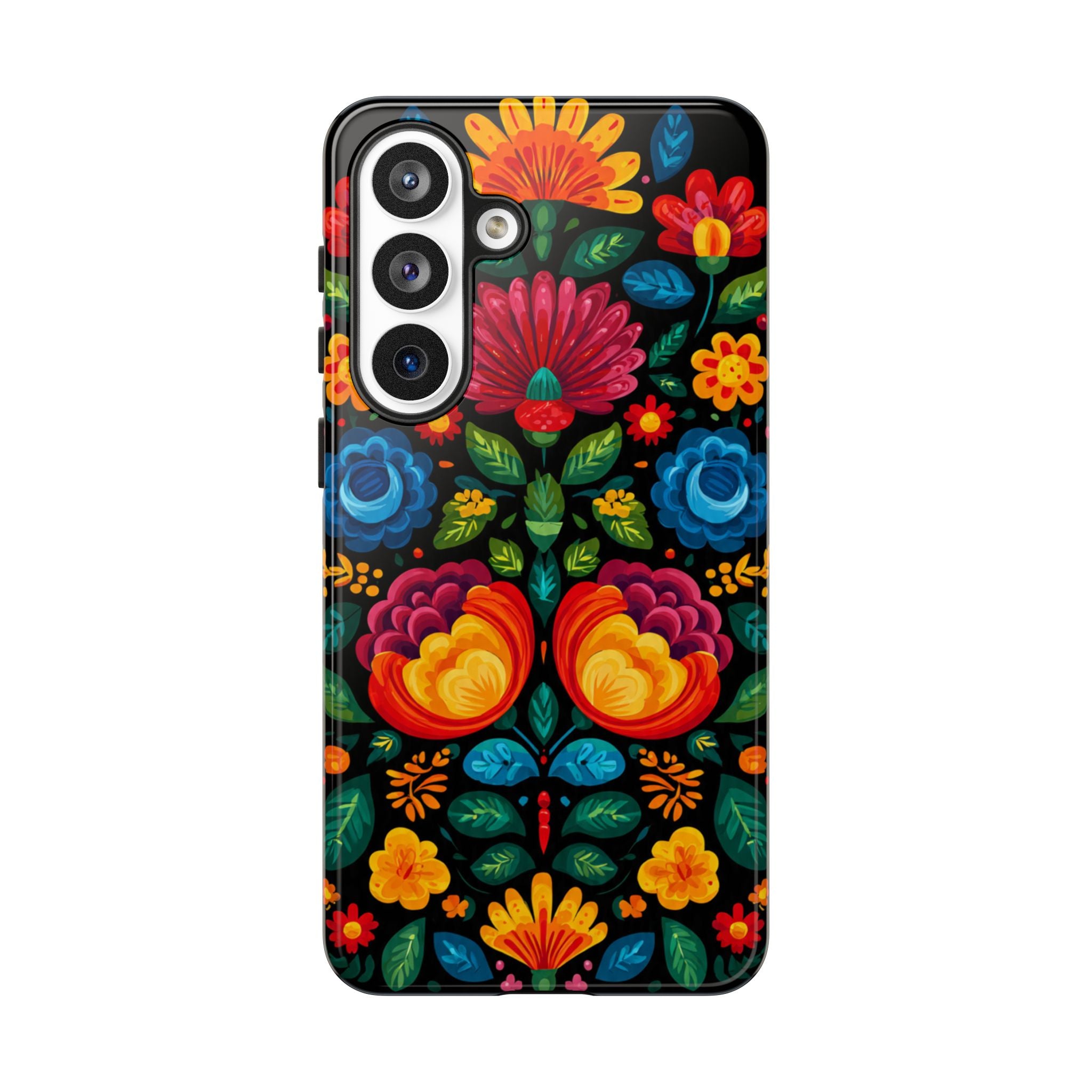 Floral Folk Art Tough Phone Case — Colorful Protective iPhone Cover