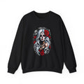 Day of the Dead Crewneck Sweatshirt — Chingona Sugar Skull Girl with Roses