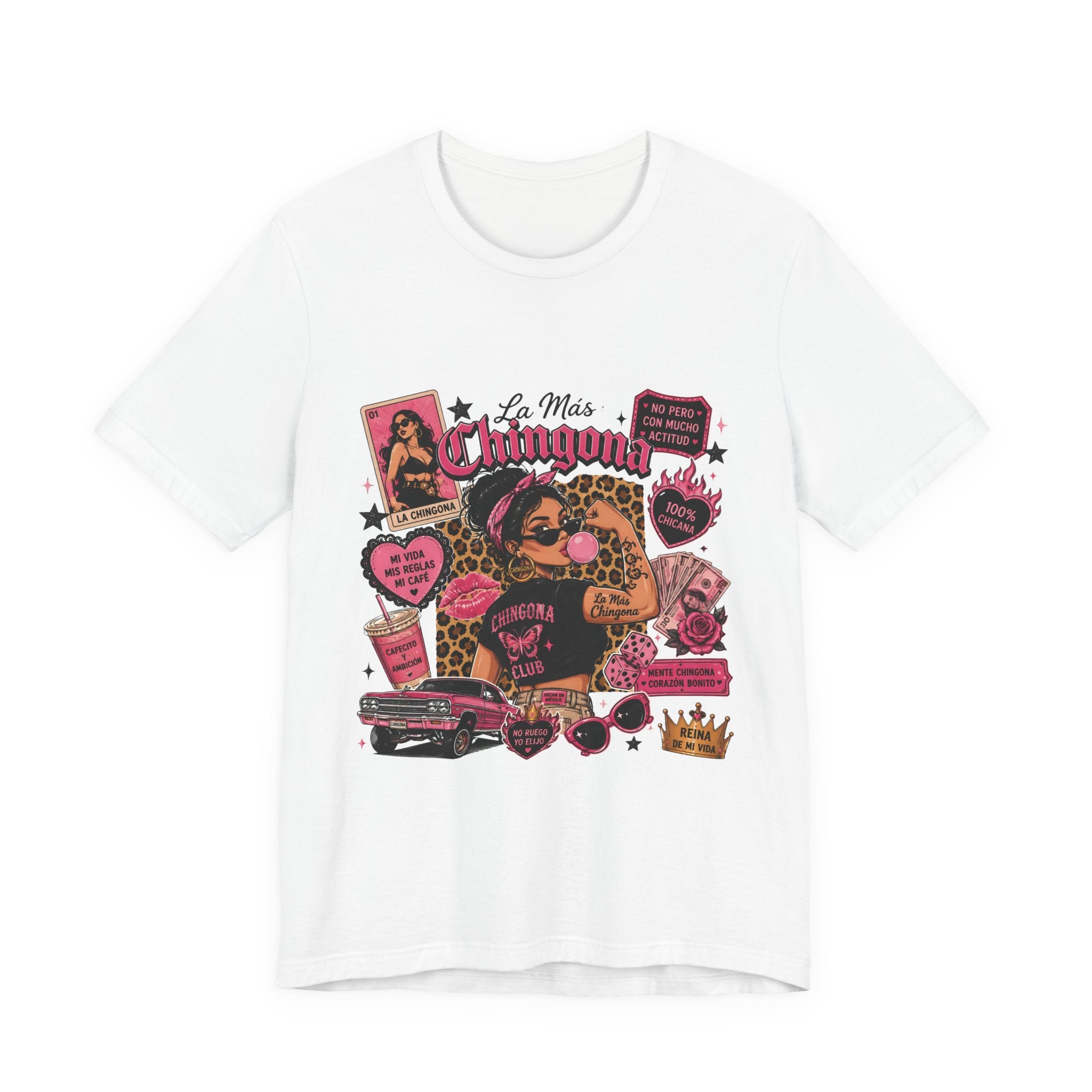 La Más Chingona Graphic Tee — Latina Pride Vintage Lowrider Design