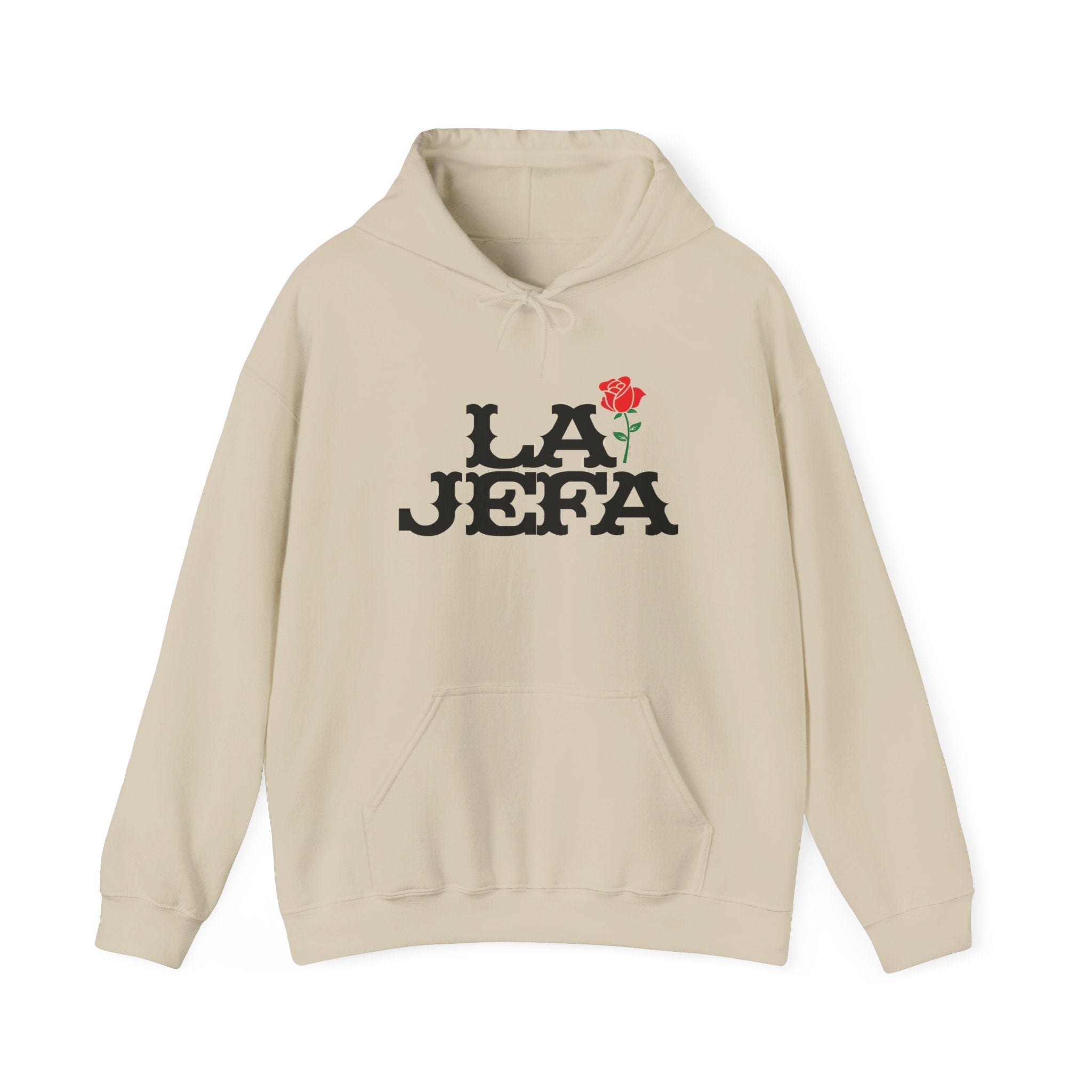 La Jefa Hoodie – Floral "La Jefa" Statement Pullover