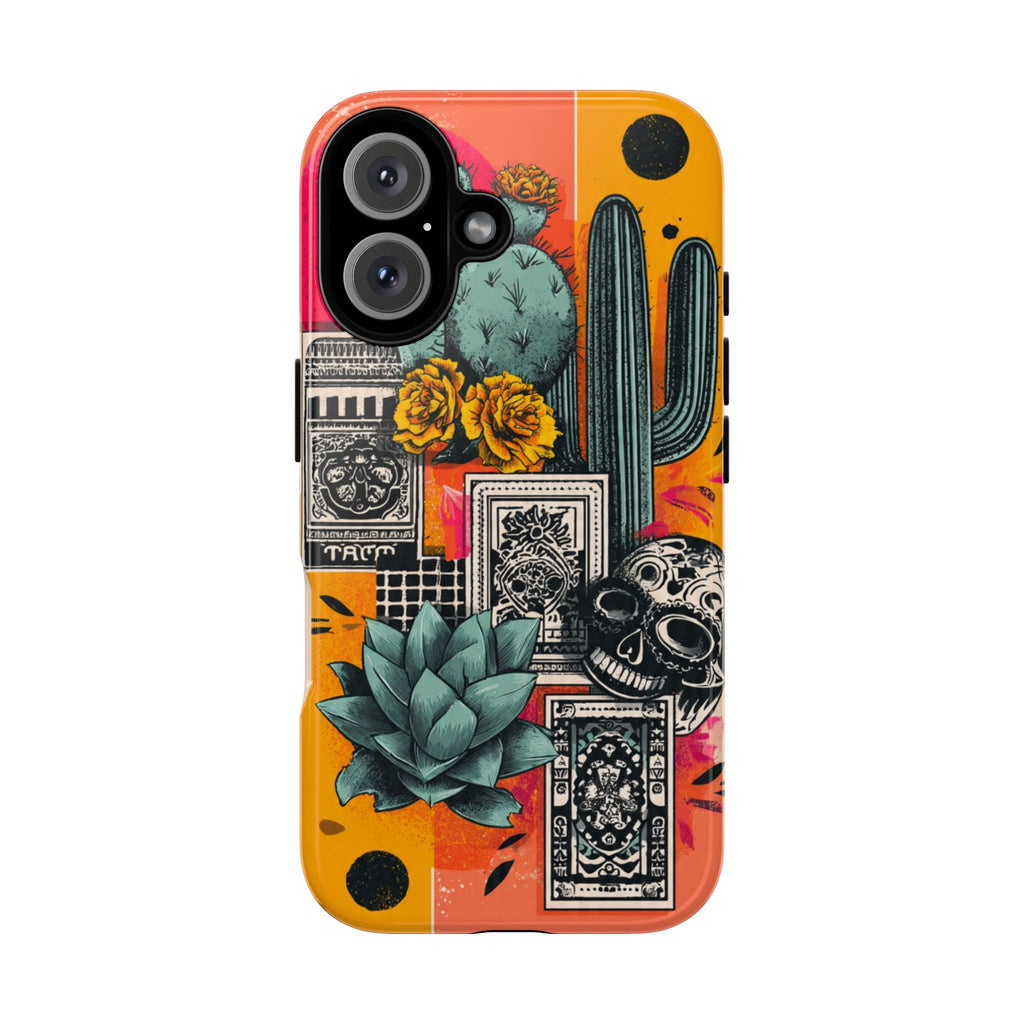Desert Tarot Phone Case — Cactus, Succulent & Sugar Skull Protective Cover