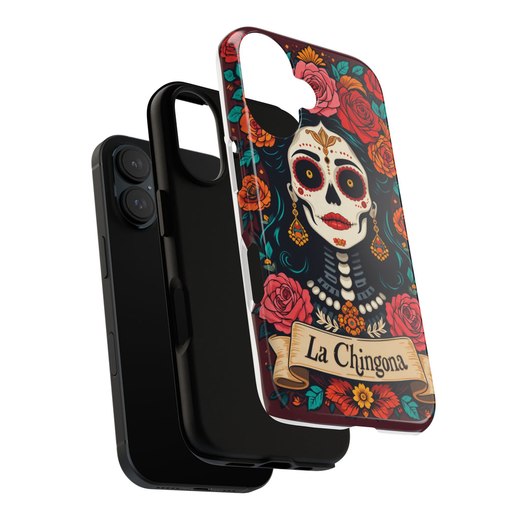 Phone Case — La Chingona Day of the Dead Sugar Skull Floral Design
