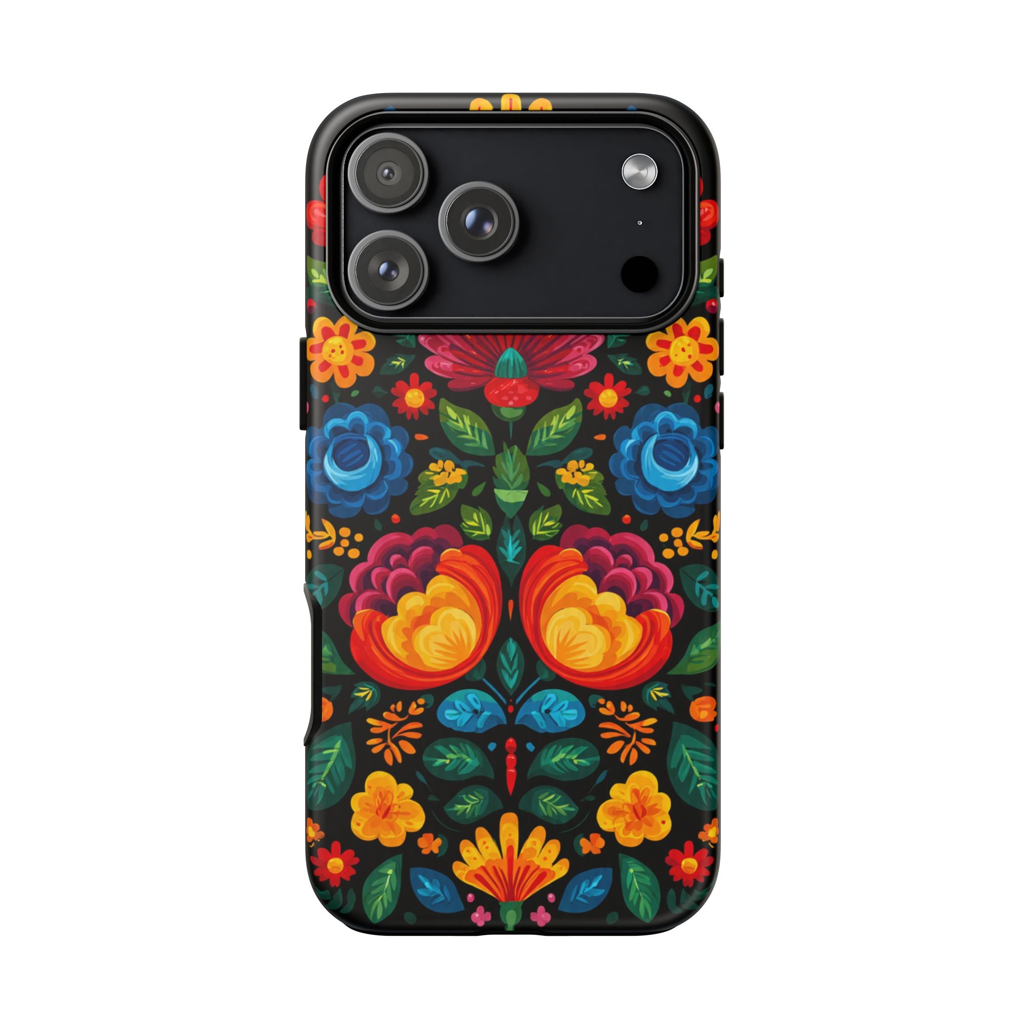 Floral Folk Art Tough Phone Case — Colorful Protective iPhone Cover