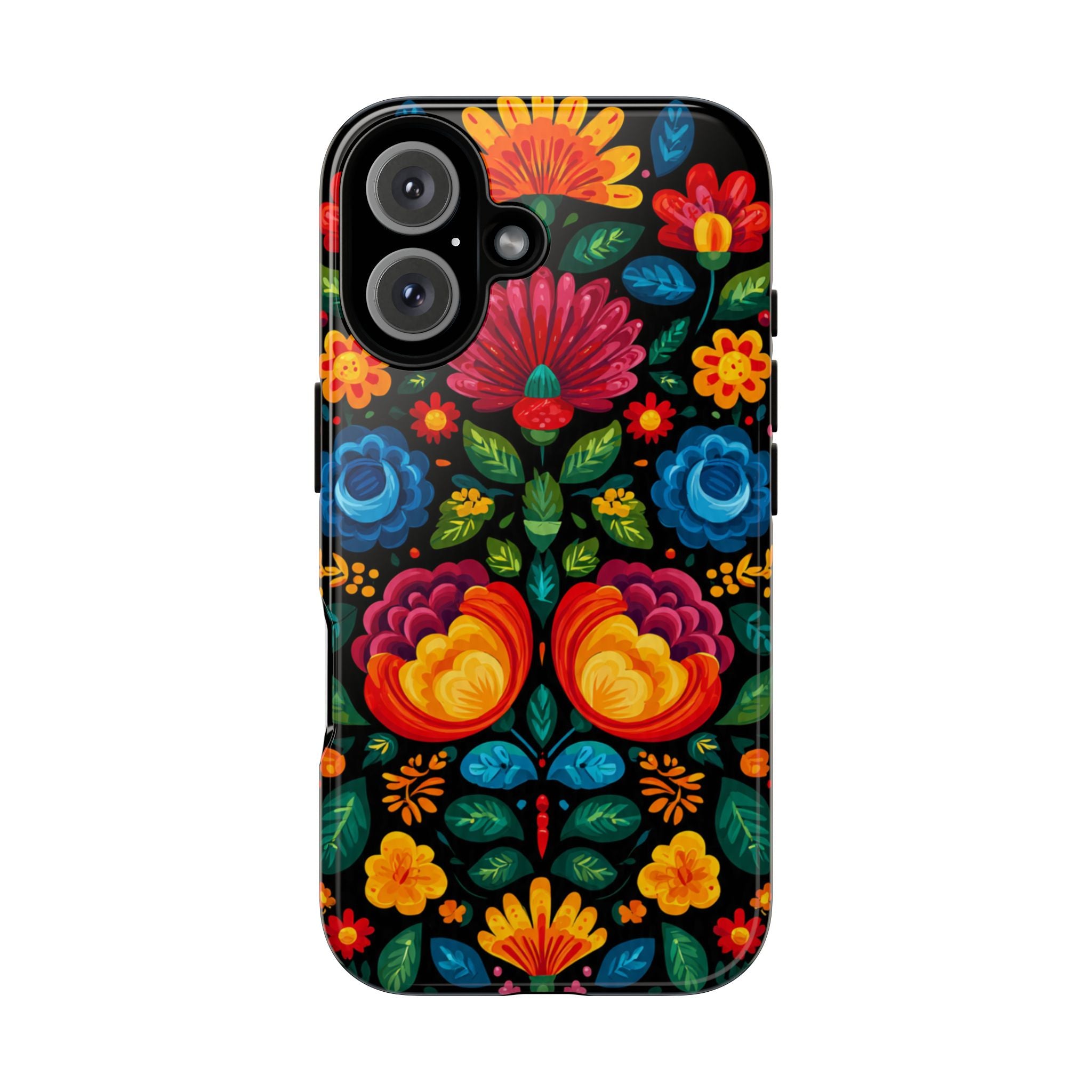 Floral Folk Art Tough Phone Case — Colorful Protective iPhone Cover