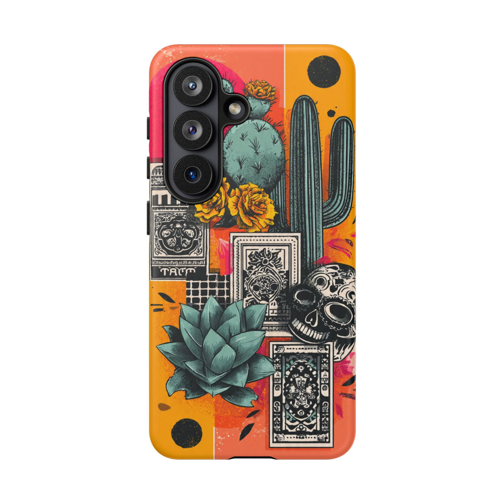 Desert Tarot Phone Case — Cactus, Succulent & Sugar Skull Protective Cover