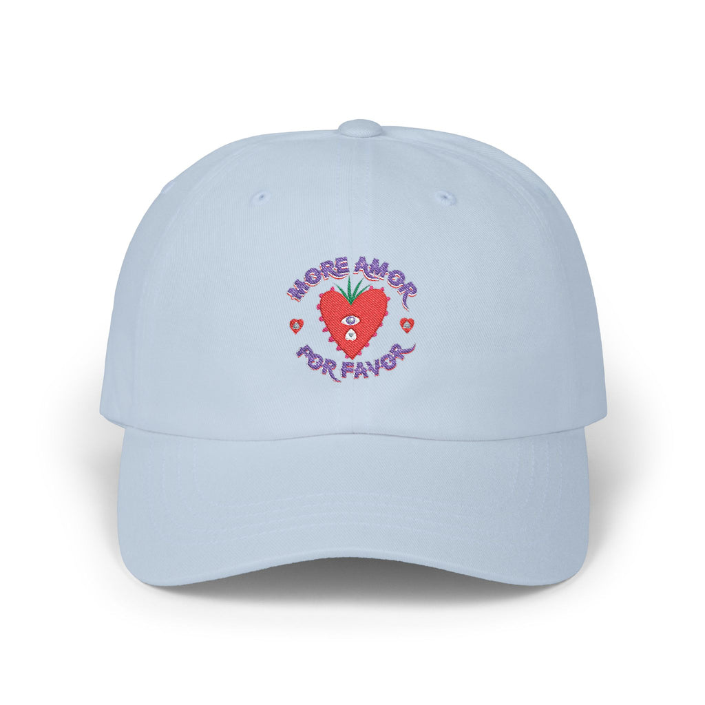 Dad Cap – "Made with Love" Heart Embroidered White Baseball Hat