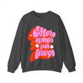 More Amor Por Favor Crewneck Sweatshirt — Retro Pink & Red Love Graphic